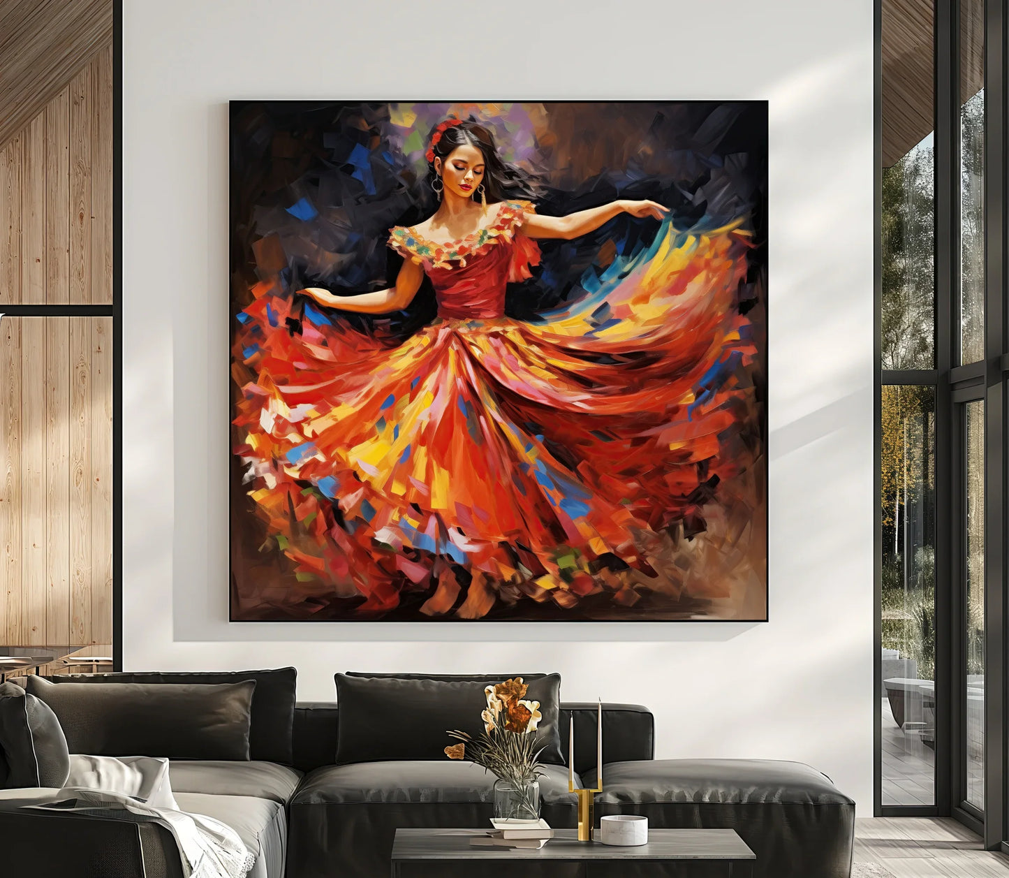 Mexican Jarabe Tapatio Home Decor - Mexican Folklorico Wall Art for Living Room - Mexican Art - Mexican Folk Dance Print Folklorico Art Wall Art – Canvas Print