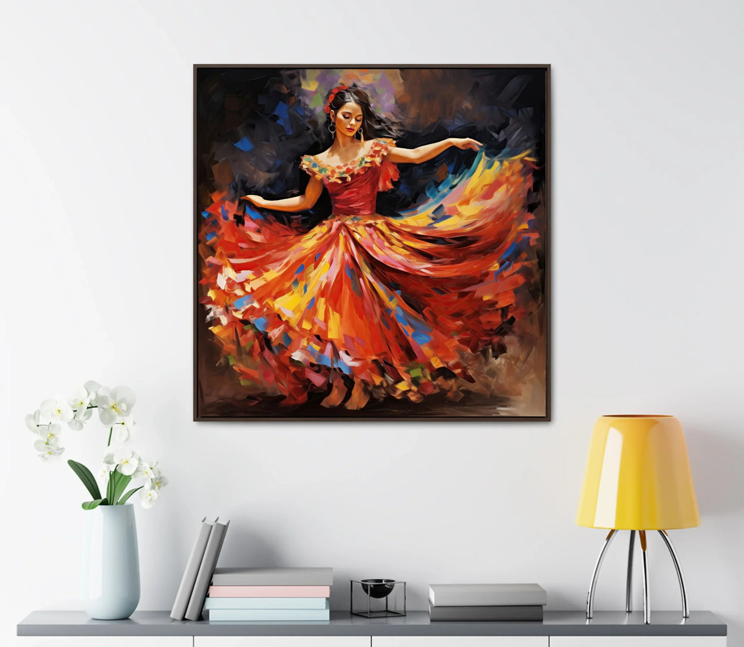 Mexican Jarabe Tapatio Home Decor - Mexican Folklorico Wall Art for Living Room - Mexican Art - Mexican Folk Dance Print Folklorico Art Wall Art – Canvas Print