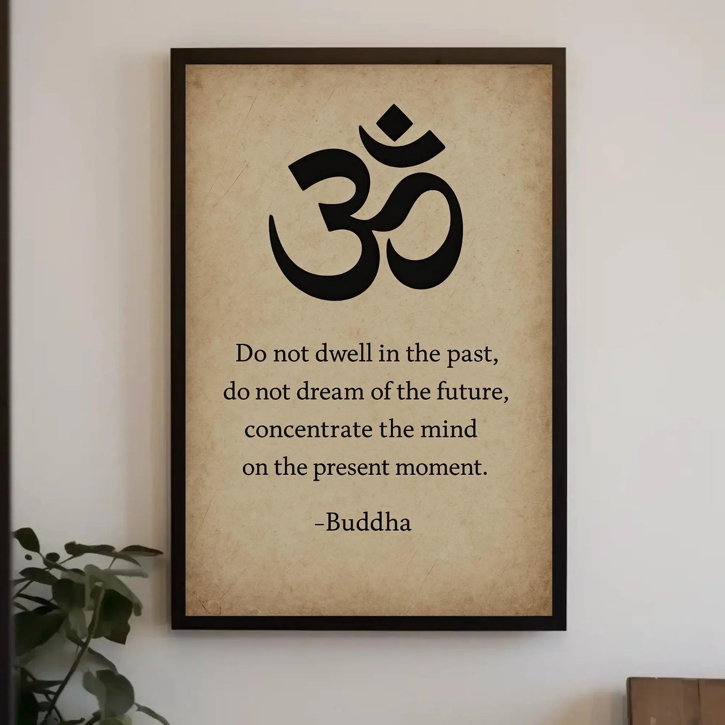 Positive Buddha Life Quote Canvas Print, Extra Large Hindu-Inspired Wall Art, Motivational Yoga Decor Meditation Room, Bedroom, or Studio Wall Art – Canvas Print