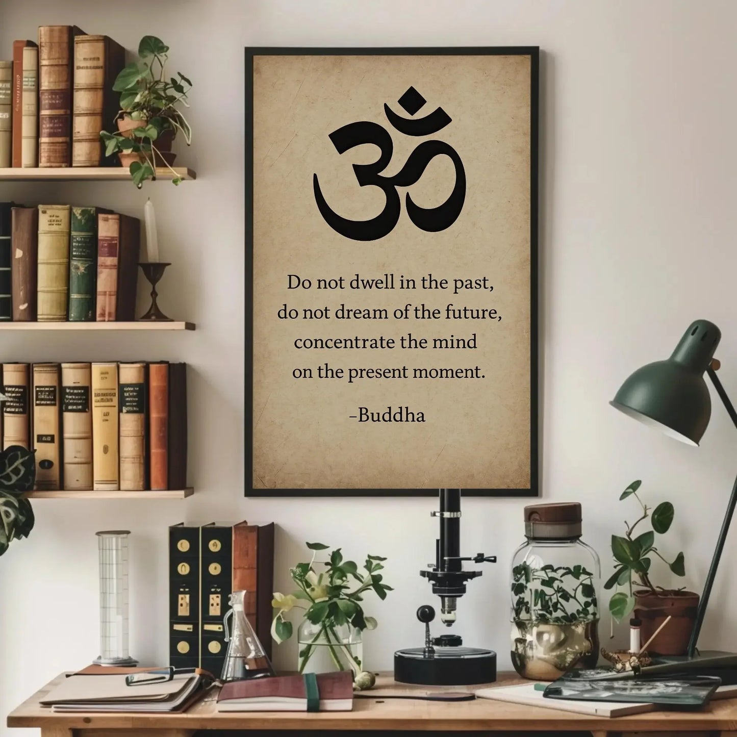 Positive Buddha Life Quote Canvas Print, Extra Large Hindu-Inspired Wall Art, Motivational Yoga Decor Meditation Room, Bedroom, or Studio Wall Art – Canvas Print