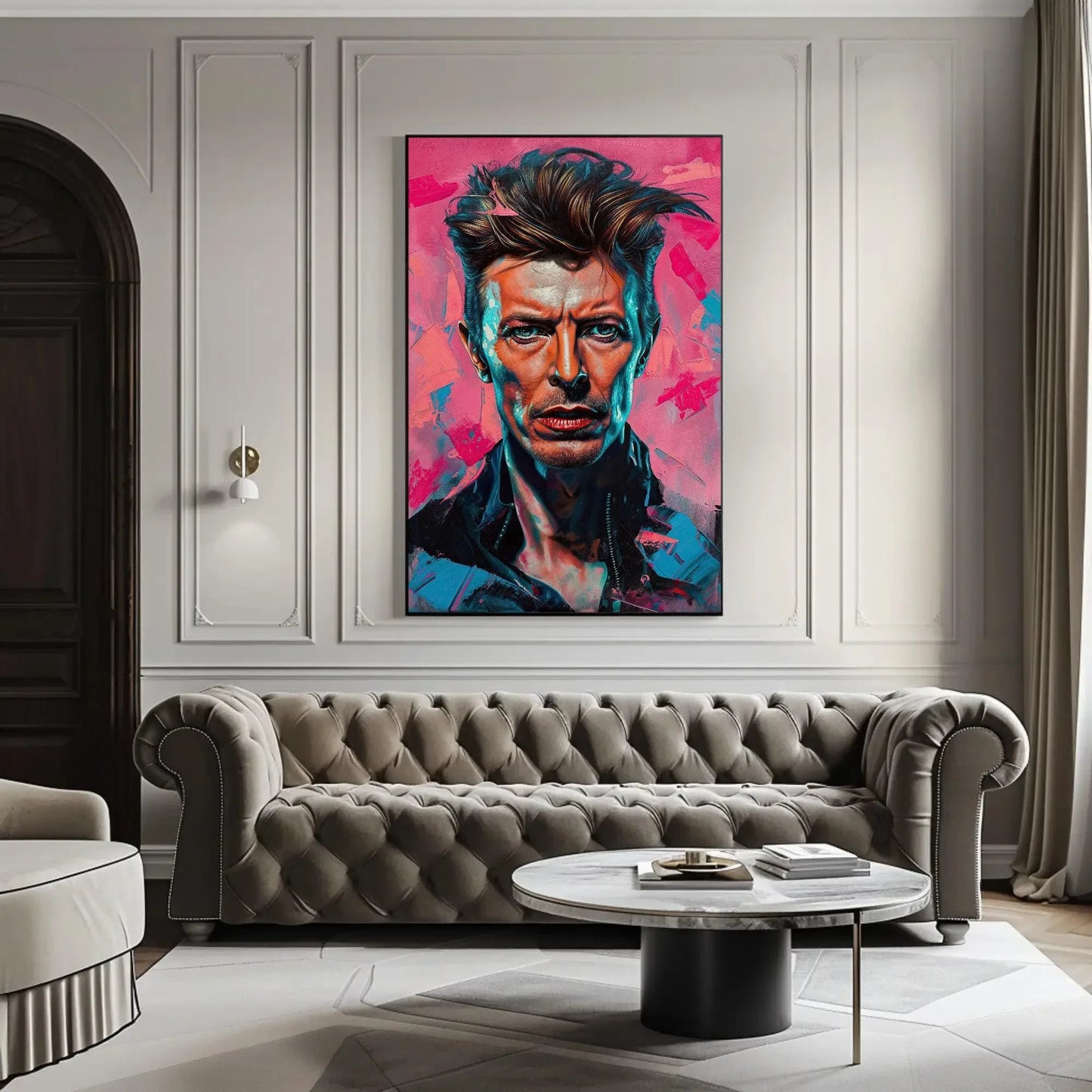 David Bowie portrait Canvas Print, David Bowie Painting, David Bowie Canvas Wall Art, David Bowie Wall Art, Ready to Hang Wall Art – Canvas Print