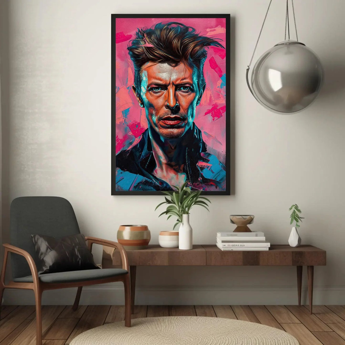 David Bowie portrait Canvas Print, David Bowie Painting, David Bowie Canvas Wall Art, David Bowie Wall Art, Ready to Hang Wall Art – Canvas Print