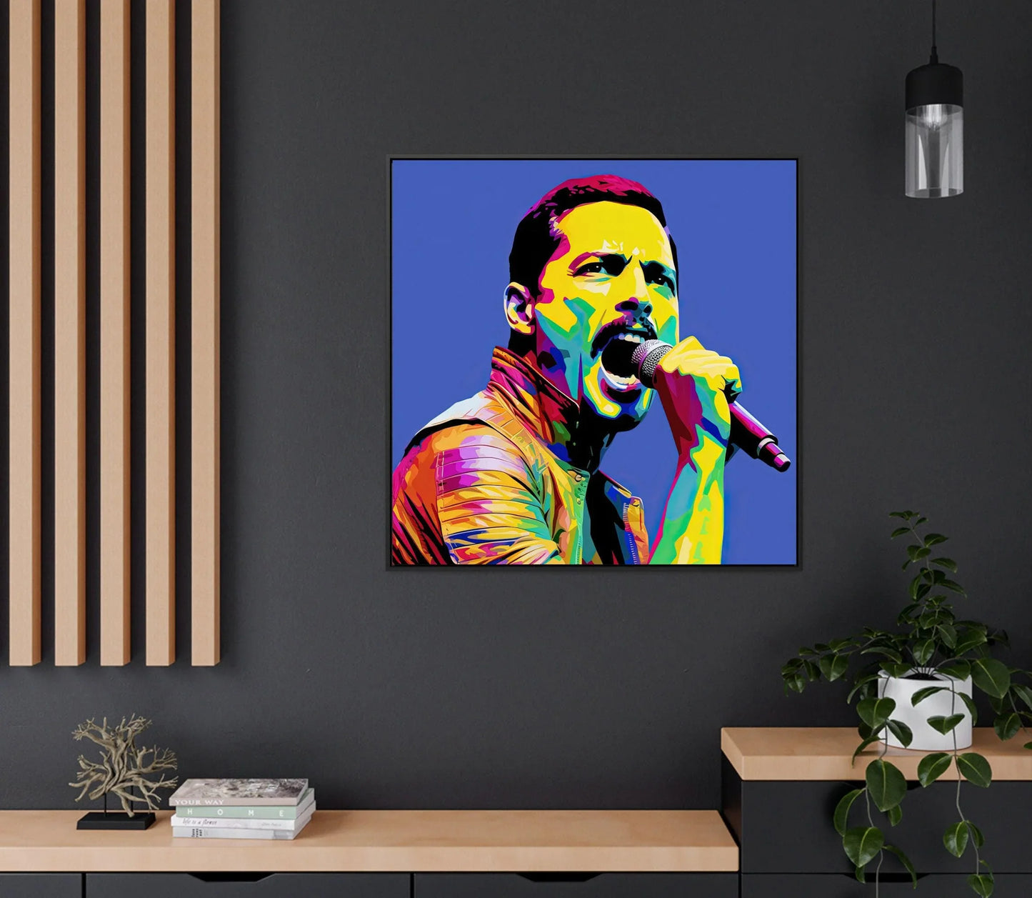 Freddie Mercury Pop Art - Freddie Mercury Framed Poster - Freddie Mercury Canvas Wall Art - Freddie Mercury Poster - Ready to Hang Decor Wall Art – Canvas Print