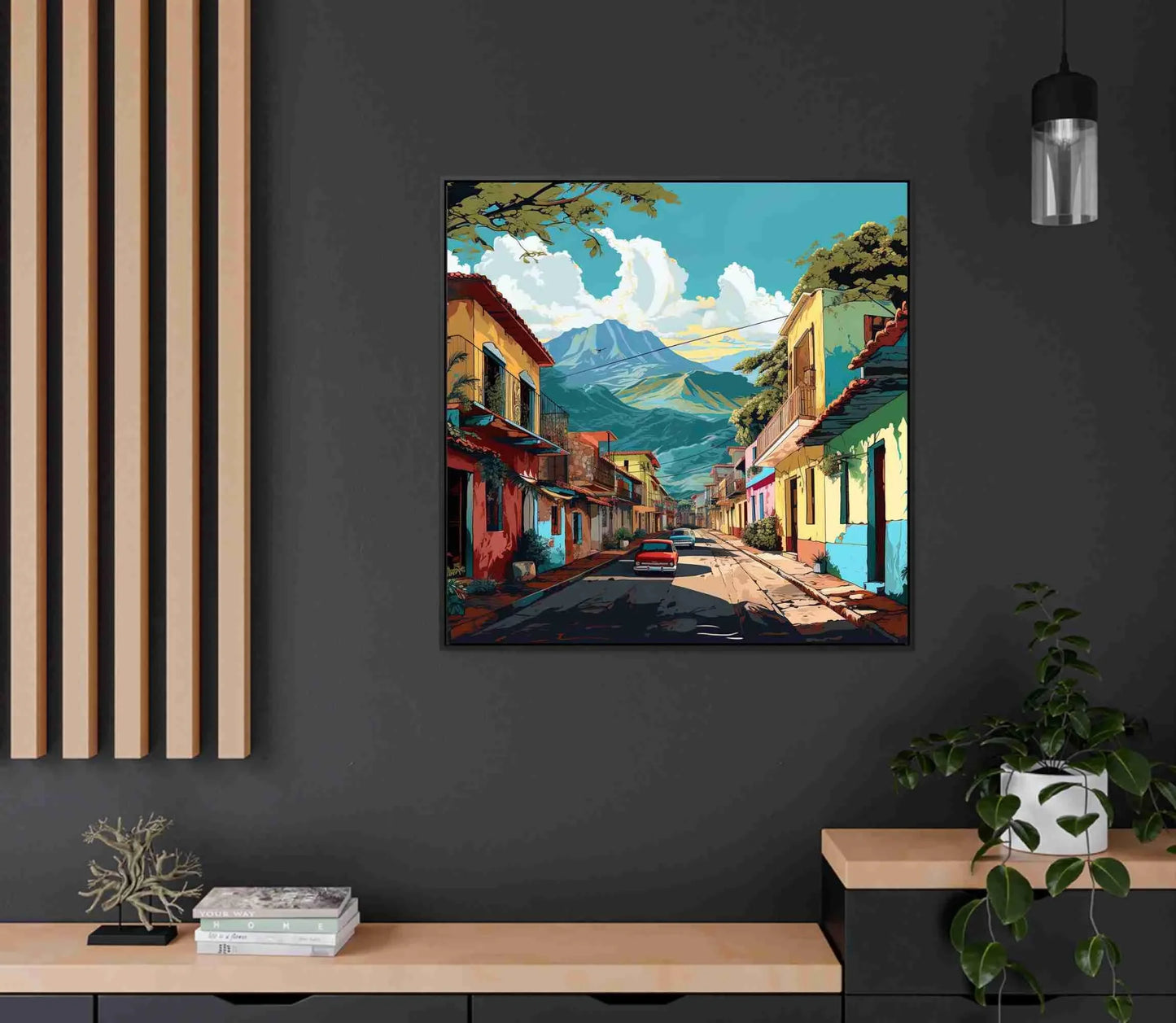 Venezuela Art Painting | Venezuelan Town | Venezuela Wall Art | Venezuela Decor Prints | Venezuela Home Decor | Venezuela Canvas Prints Wall Art – Canvas Print