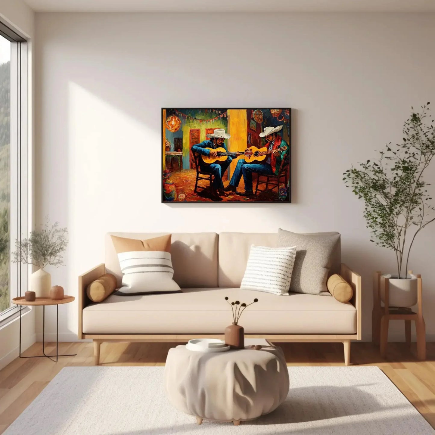 Mariachi Two Mexican Guitarist Art Print, Mexican Decor, Mexican Art, MExican Painting, Mexican Gift, Canvas Art, Poster Print Wall Art – Canvas Print