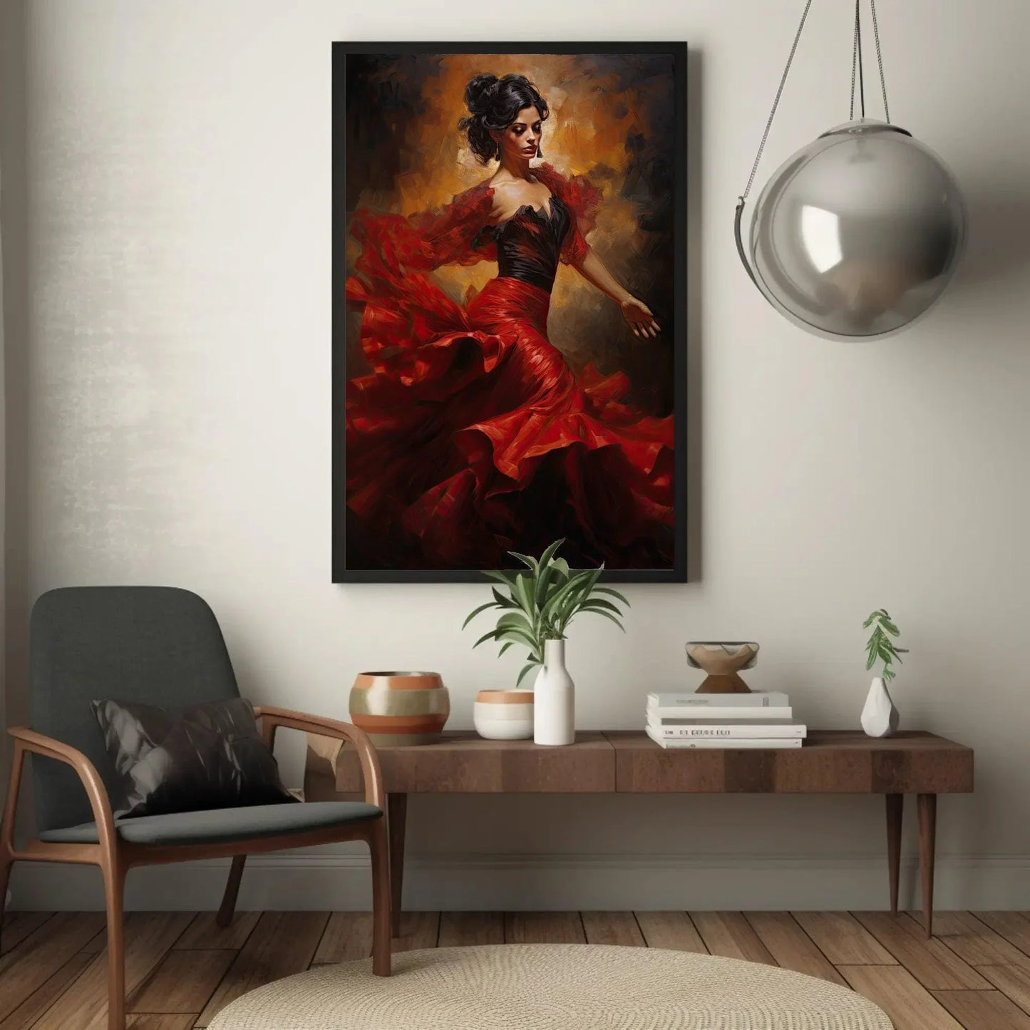 Flamenco Dance Wall Art, Large Canvas Print, Flamenco Poster, Flamenco Painting, Flamenco Print, Spanish Art, Spanish Gift Wall Art – Canvas Print