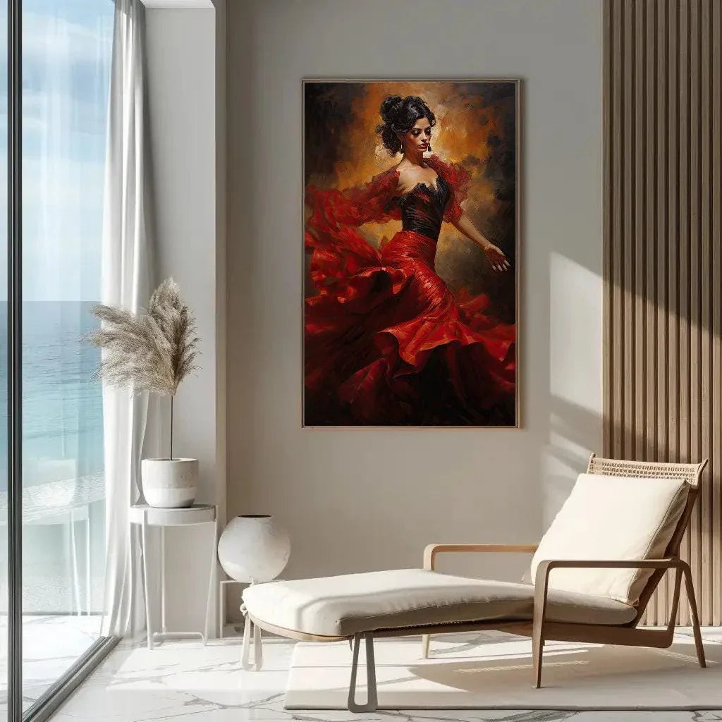 Flamenco Dance Wall Art, Large Canvas Print, Flamenco Poster, Flamenco Painting, Flamenco Print, Spanish Art, Spanish Gift Wall Art – Canvas Print