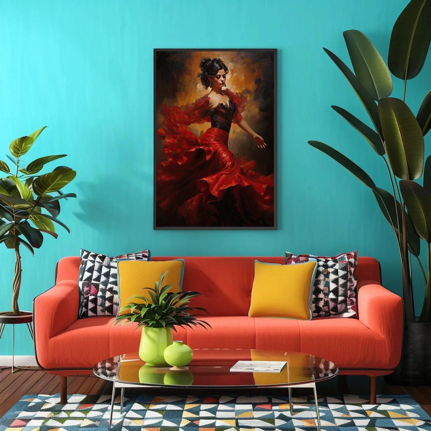 Flamenco Dance Wall Art, Large Canvas Print, Flamenco Poster, Flamenco Painting, Flamenco Print, Spanish Art, Spanish Gift Wall Art – Canvas Print