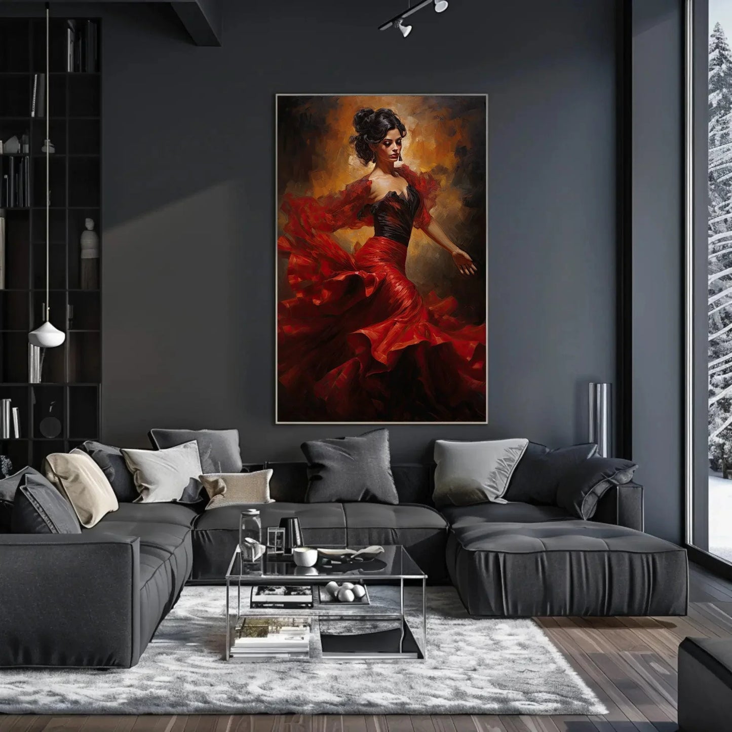 Flamenco Dance Wall Art, Large Canvas Print, Flamenco Poster, Flamenco Painting, Flamenco Print, Spanish Art, Spanish Gift Wall Art – Canvas Print