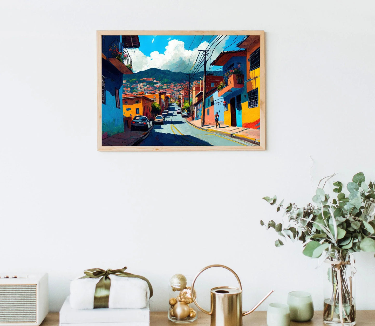 Colombia Art Print - Medellin Colombia Canvas Art - Colombia travel print - Large Wall Art for Colombian Home Decor - Colombia Oil Painting Wall Art – Canvas Print
