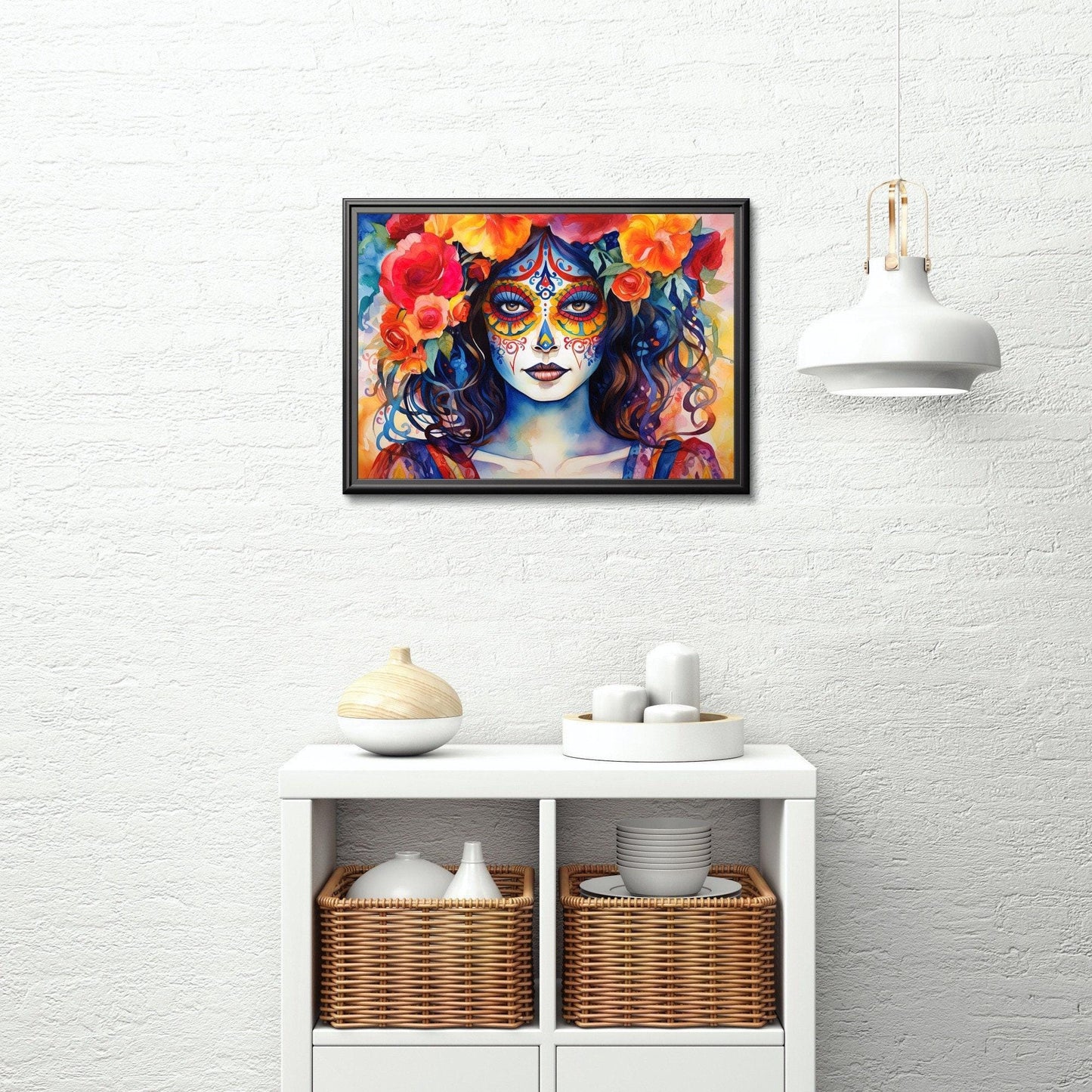 Mexican La Calavera Catrina Painting