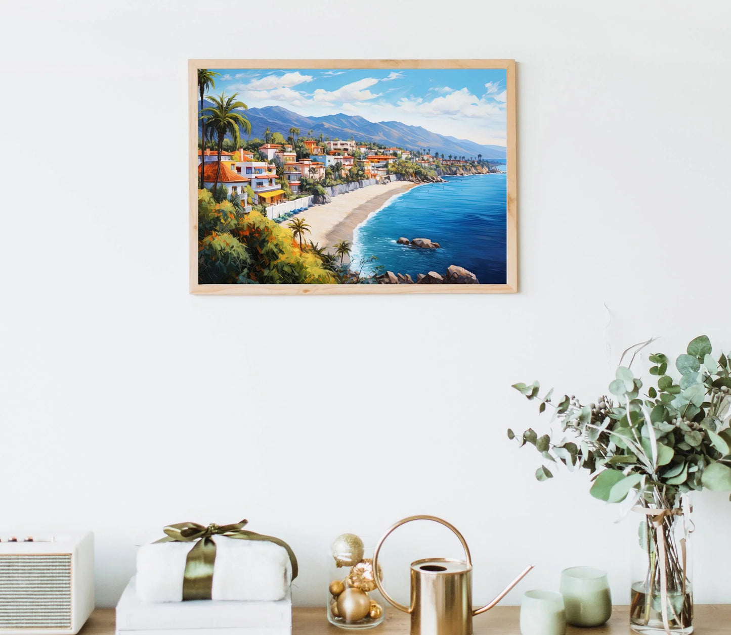 Puerto Vallarta Wall Art, Large Canvas Print, Puerto Vallarta Poster, Puerto Vallarta Painting, Puerto Vallarta art, Mexico Art Mexican Gift Wall Art – Canvas Print
