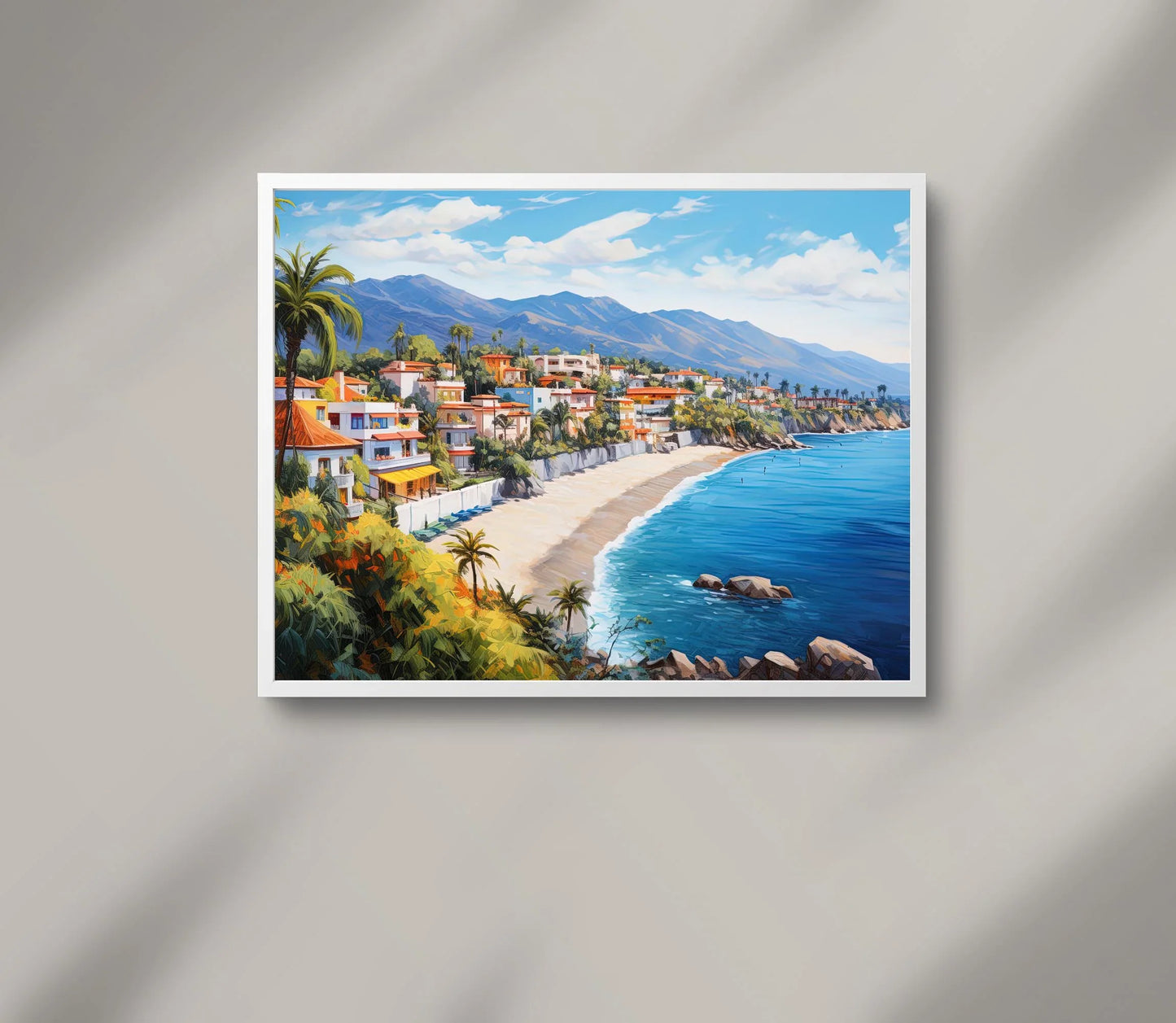 Puerto Vallarta Wall Art, Large Canvas Print, Puerto Vallarta Poster, Puerto Vallarta Painting, Puerto Vallarta art, Mexico Art Mexican Gift Wall Art – Canvas Print