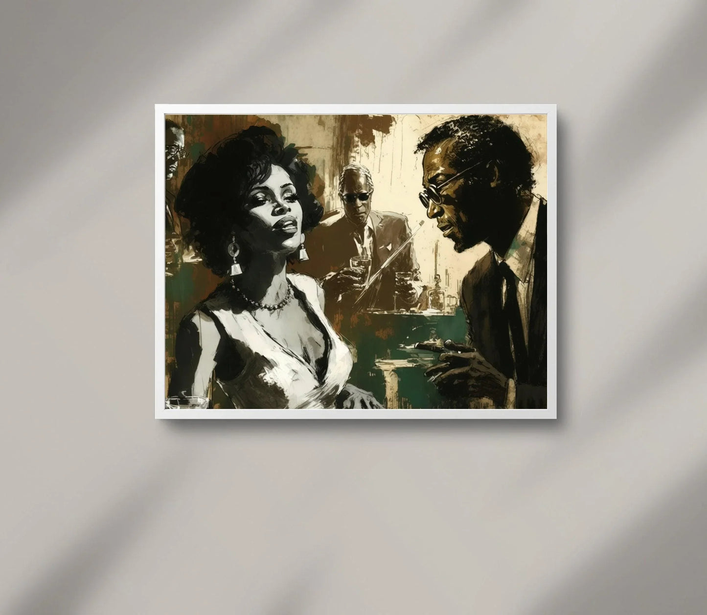 African Wall Art - Abstract Wall Art - African Women Art - Jazz Canvas Art - Framed Canvas - Black Art - African American Art, Abstract art Wall Art – Canvas Print