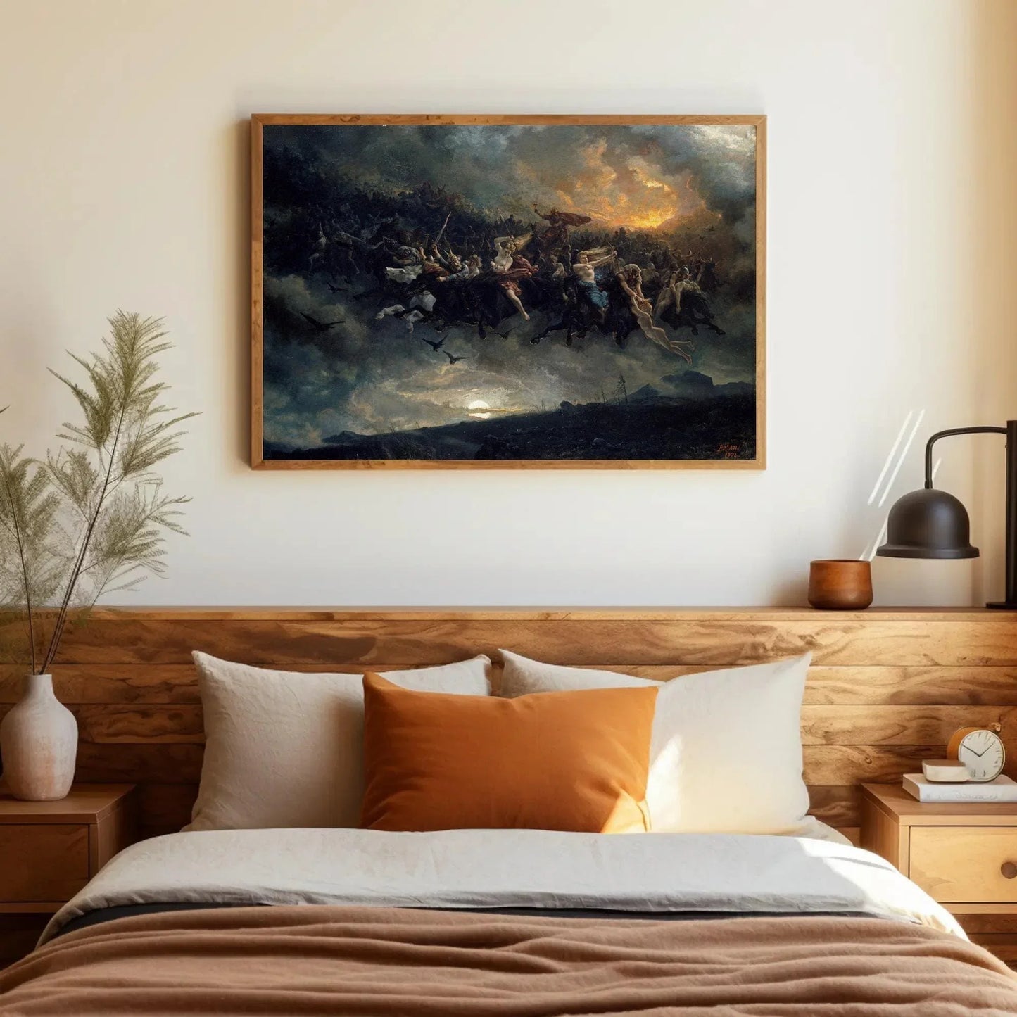 High Quality Print The Wild Hunt Of Odin, Western Wall Decor, The Wild Hunt Of Odin Large Canvas Decor, Norse Mythology Art, Ready To Hang Wall Art – Canvas Print