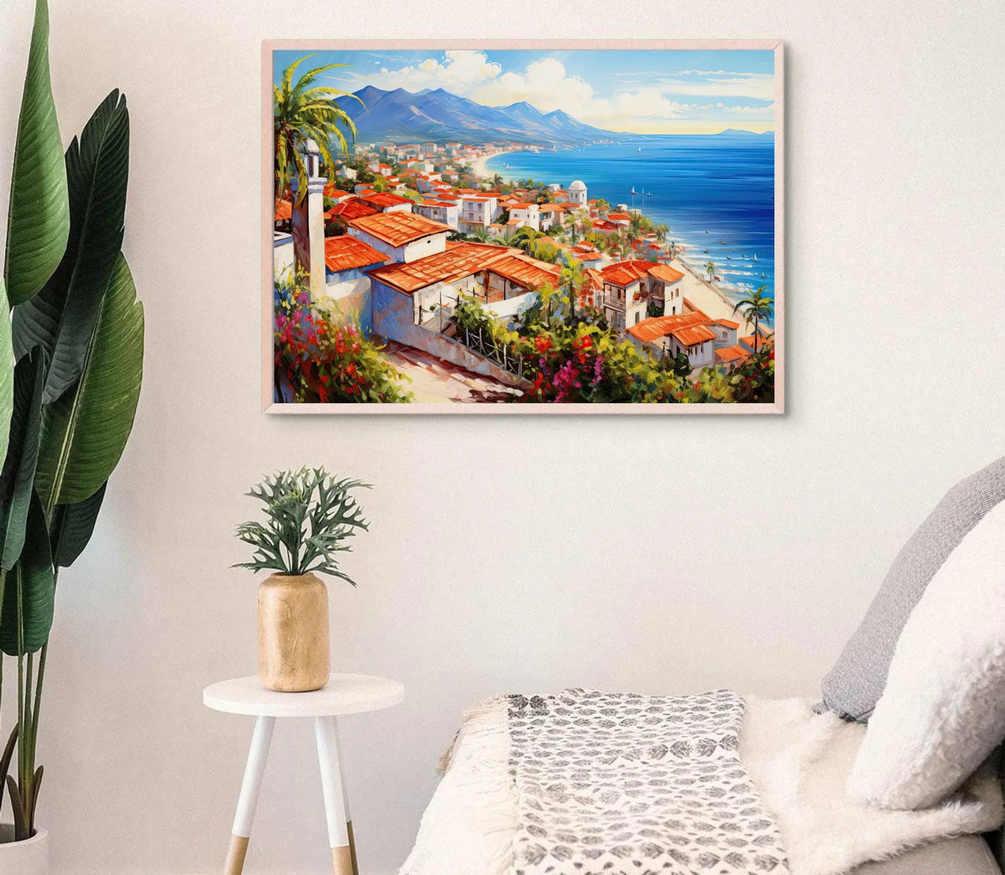 Puerto Vallarta Wall Art, Puerto Vallarta Poster, Mexican Painting, Puerto Vallarta Print, Mexico Travel Art, Mexican Gift, Canvas Print Wall Art – Canvas Print