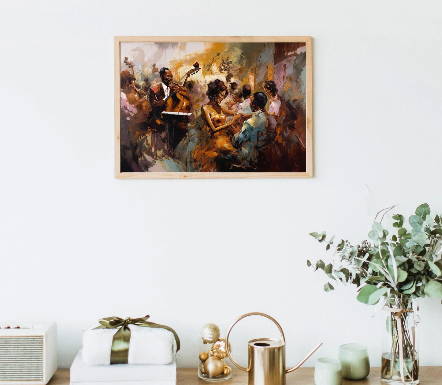 Abstract Painting - African Wall Art - African Women Art - Jazz Canvas Art - Framed Canvas - Black Art - African American Art, Abstract Art Wall Art – Canvas Print