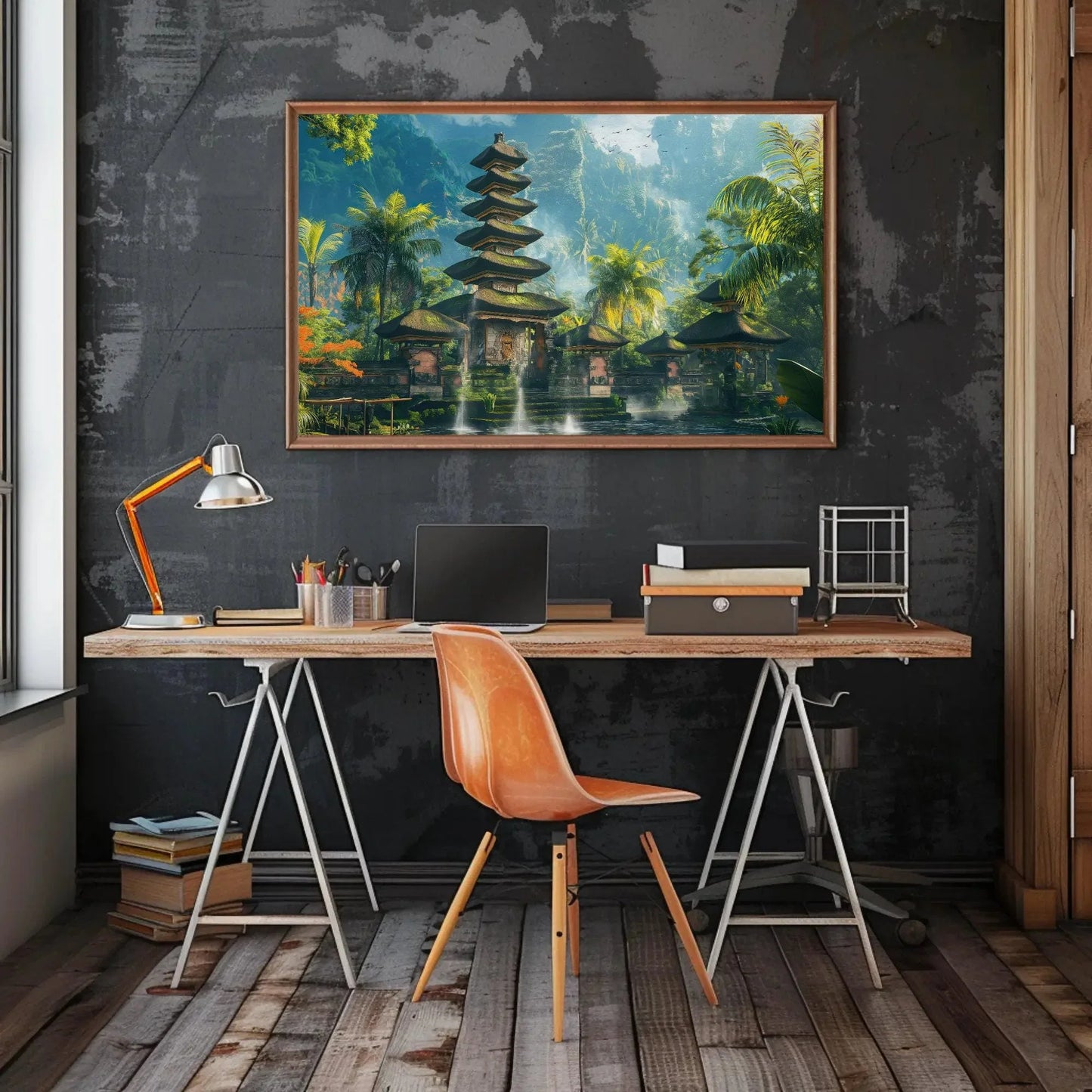 Bali Wall Art Large Canvas Bal Painting Indonesia Wall Decor Ready To Hang Wall Art Balinese Art Travel Print Ready To Hang Wall Art – Canvas Print