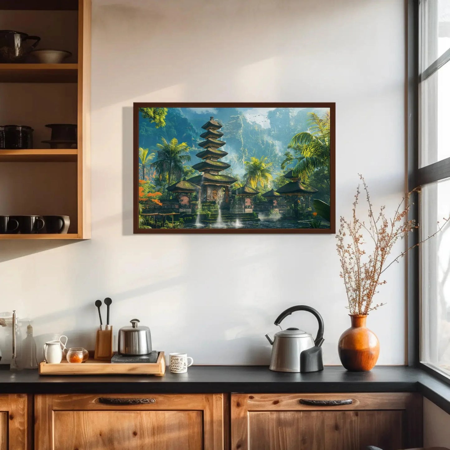 Bali Wall Art Large Canvas Bal Painting Indonesia Wall Decor Ready To Hang Wall Art Balinese Art Travel Print Ready To Hang Wall Art – Canvas Print
