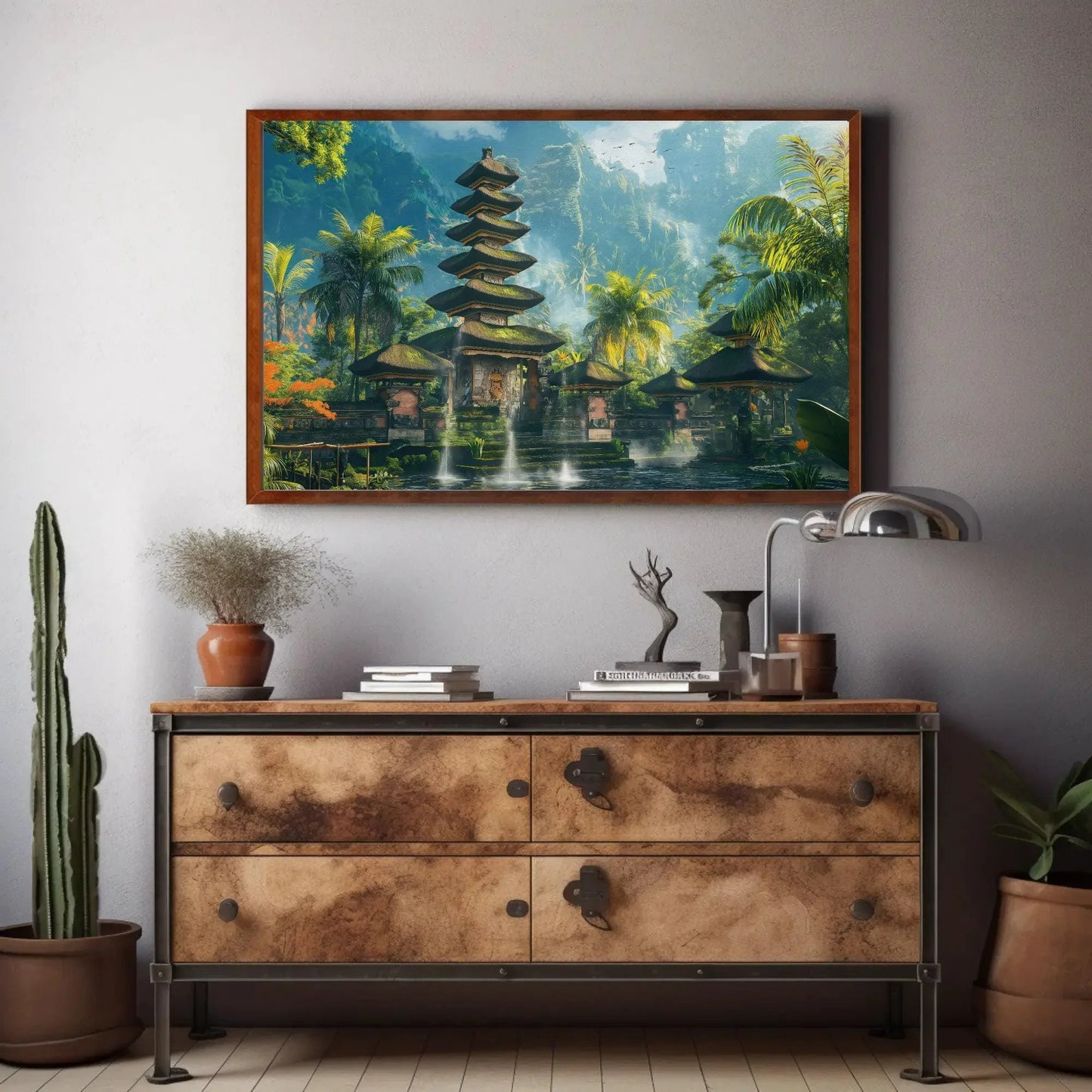 Bali Wall Art Large Canvas Bal Painting Indonesia Wall Decor Ready To Hang Wall Art Balinese Art Travel Print Ready To Hang Wall Art – Canvas Print
