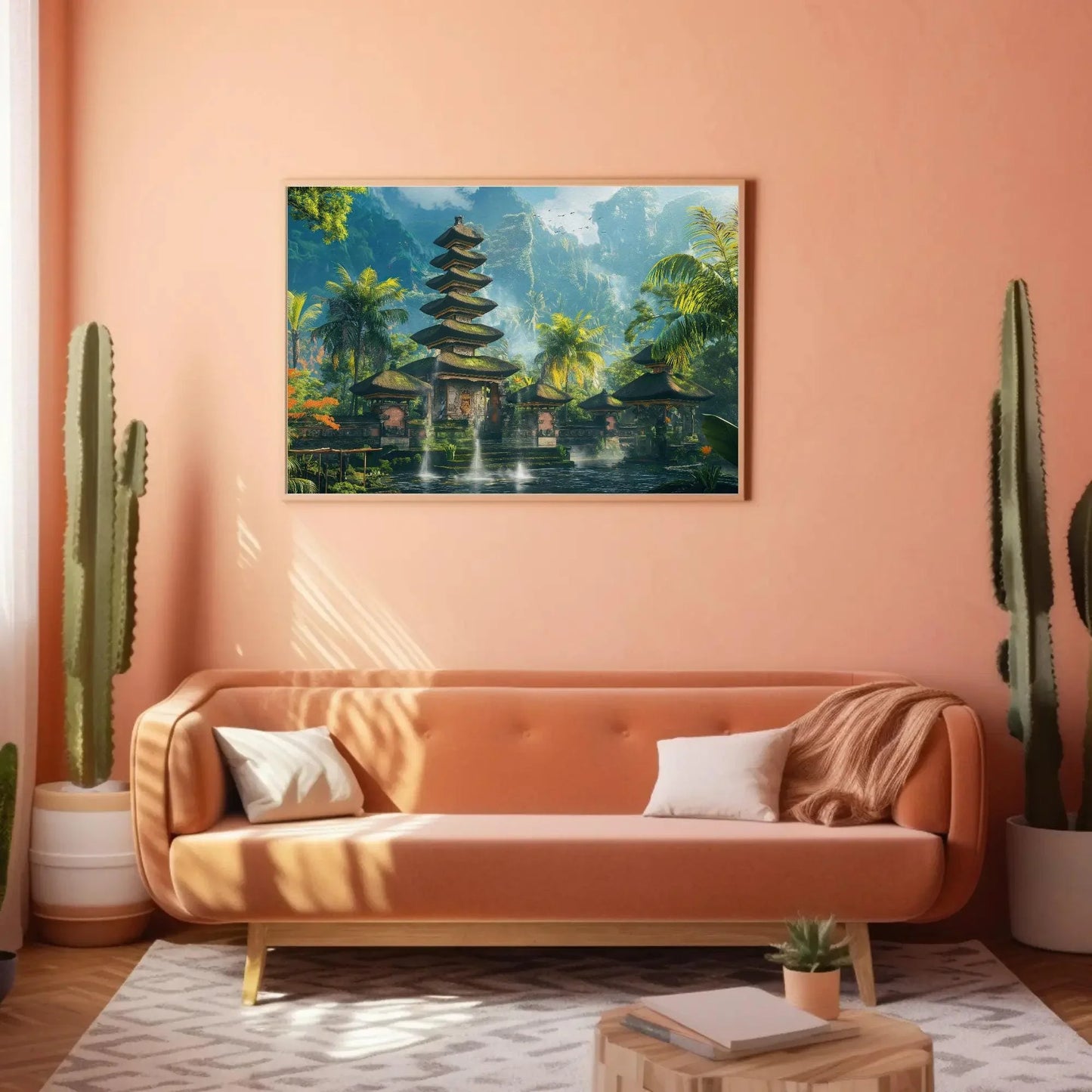 Bali Wall Art Large Canvas Bal Painting Indonesia Wall Decor Ready To Hang Wall Art Balinese Art Travel Print Ready To Hang Wall Art – Canvas Print