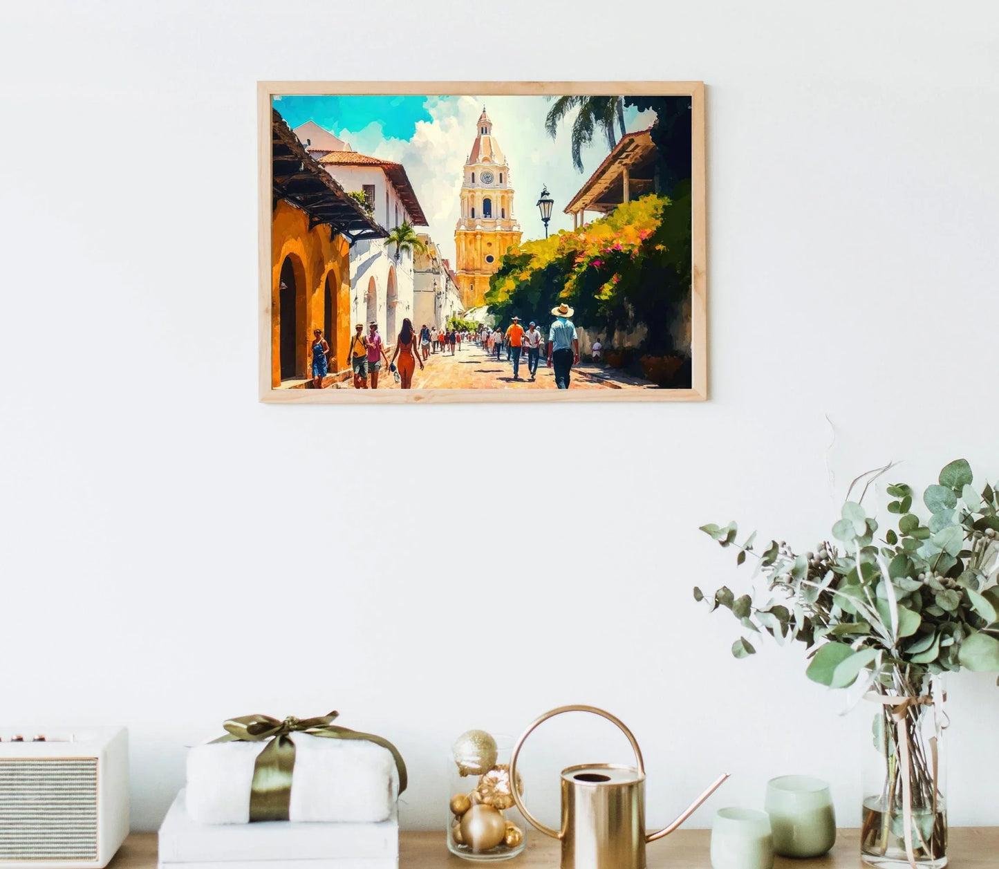 Cartagena Oil Painting, Colombia Canvas Wall Art, Colombia Print, Colombia Art Print, Colombia Wall Art, Colombia Gift, Colombia Art Wall Art – Canvas Print