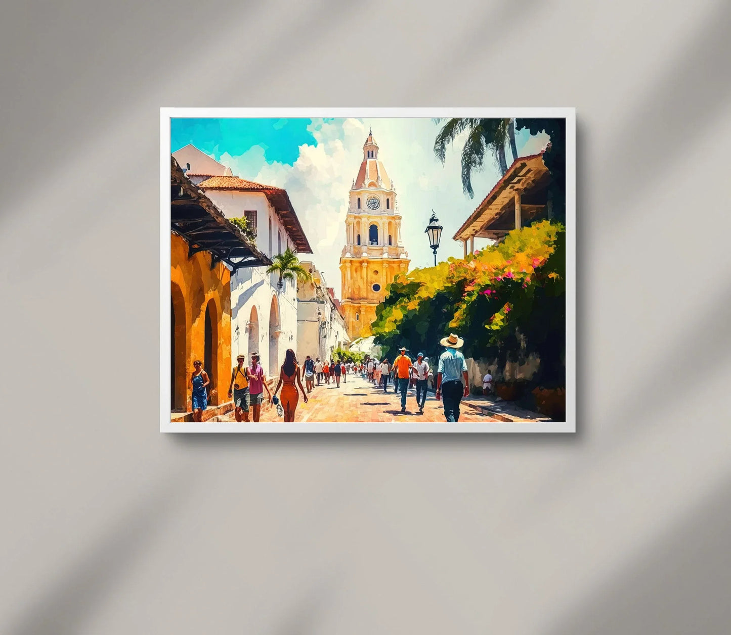 Cartagena Oil Painting, Colombia Canvas Wall Art, Colombia Print, Colombia Art Print, Colombia Wall Art, Colombia Gift, Colombia Art Wall Art – Canvas Print
