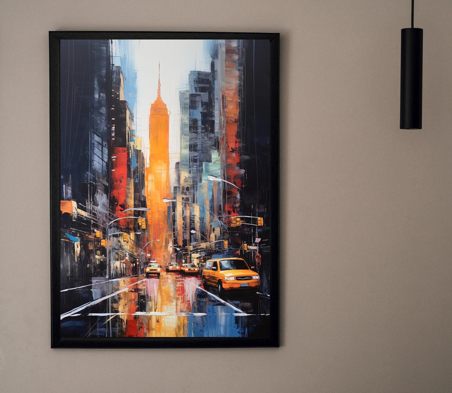 New York Wall Art New York Canvas and Poster Print New York Art New York City Poster Print New York Oil Painting Wall Decor Wall Art – Canvas Print