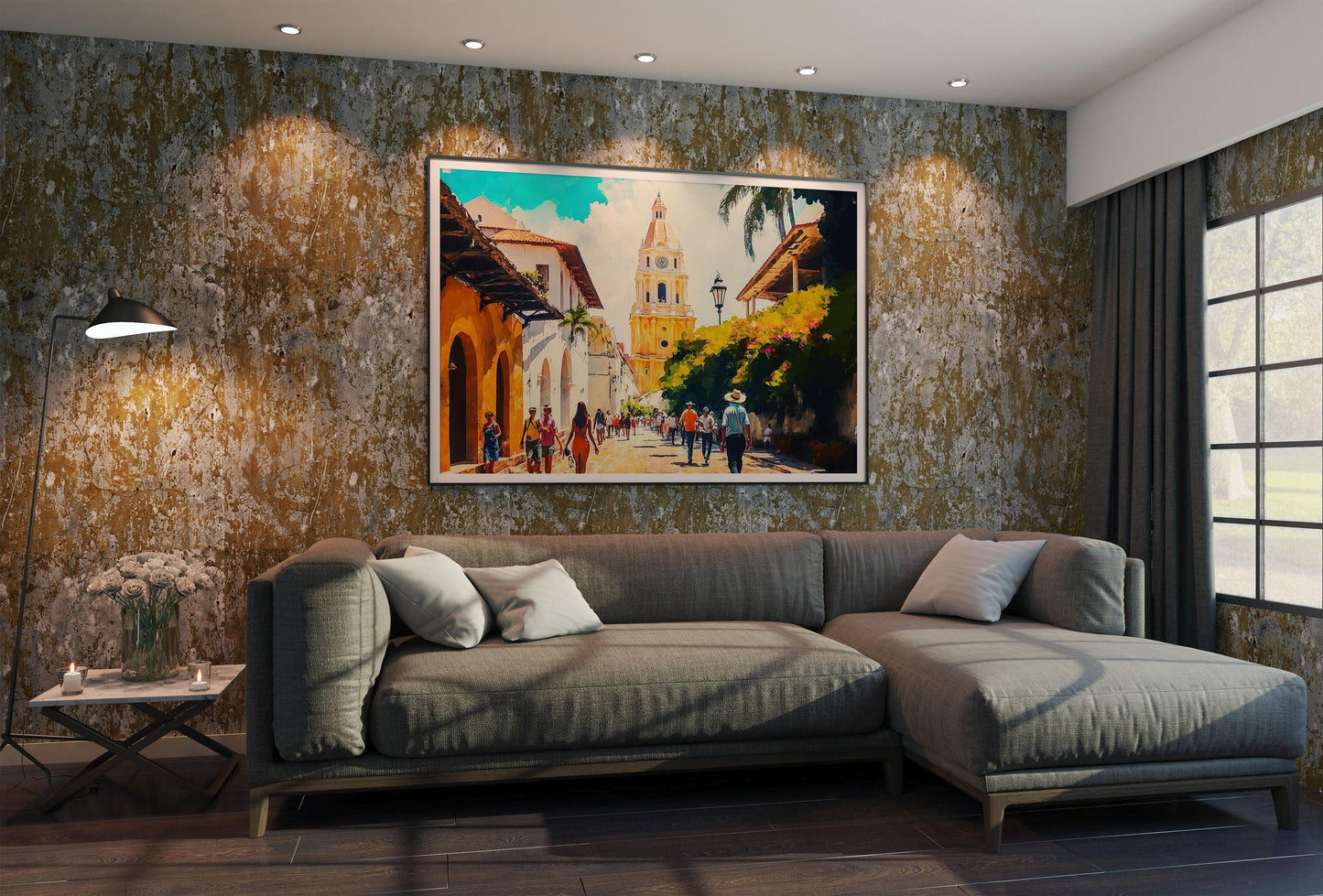 Cartagena Oil Painting, Colombia Canvas Wall Art, Colombia Print, Colombia Art Print, Colombia Wall Art, Colombia Gift, Colombia Art Wall Art – Canvas Print