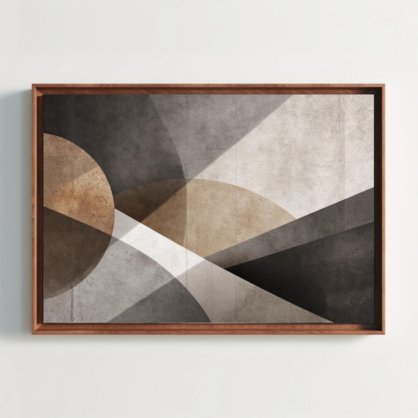 Geometric Abstract Art | Concrete Wall Decor Canvas | Brutalist Style Print | Modern Industrial Art for Office or Minimalist Home Wall Art – Canvas Print