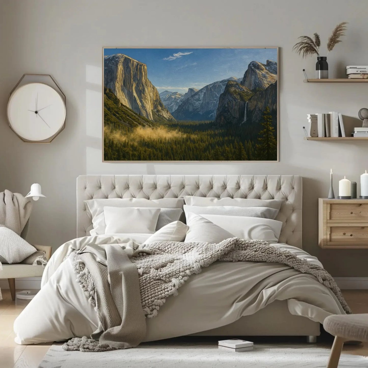 Yosemite El Capitan Tunnel View Canvas Painting for Rustic Living Room Decor or Nature Inspired Office Wall Art – Landscape Print Wall Art – Canvas Print