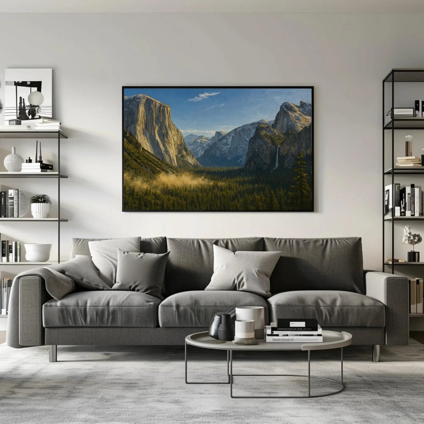 Yosemite El Capitan Tunnel View Canvas Painting for Rustic Living Room Decor or Nature Inspired Office Wall Art – Landscape Print Wall Art – Canvas Print