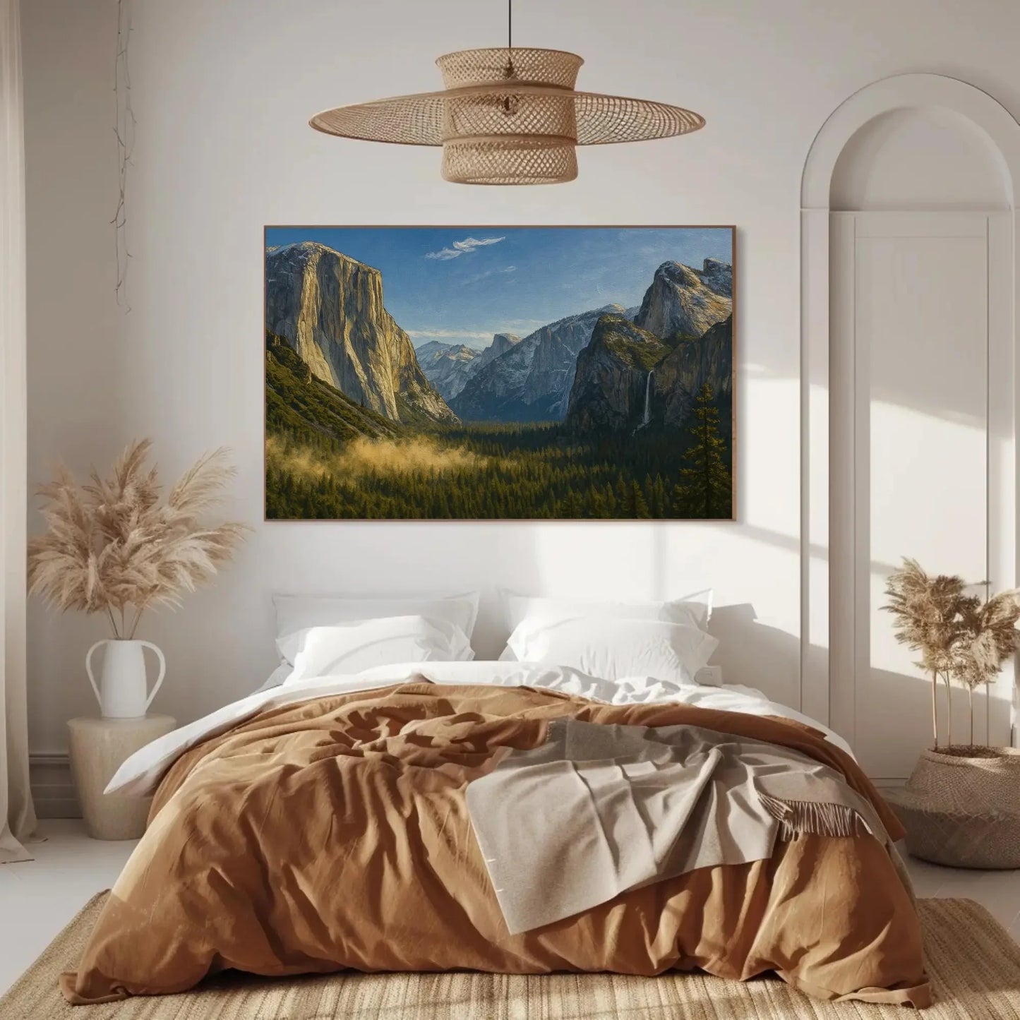 Yosemite El Capitan Tunnel View Canvas Painting for Rustic Living Room Decor or Nature Inspired Office Wall Art – Landscape Print Wall Art – Canvas Print