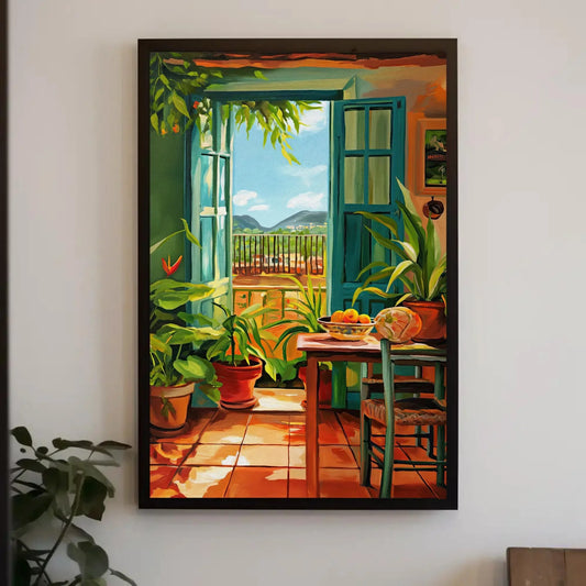 Puerto Rican Kitchen Print - Caribbean Wall Art Decor - Green Plants Latin Kitchen Decor - Gift for Boricua - Ready To Hang Wall Art – Canvas Print