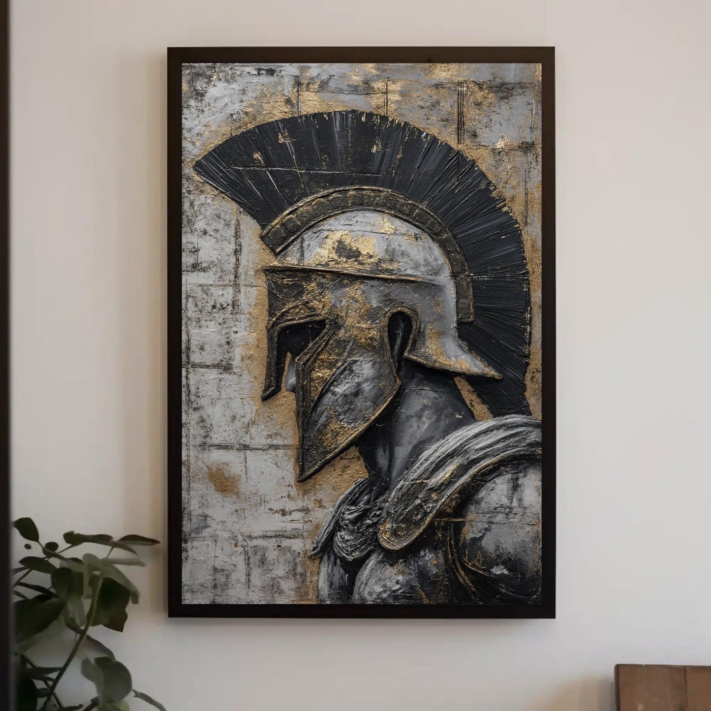 Spartan warrior Canvas Print, Abstract Wall Art, Game Room Decor, Man Cave Wall Art, Motivational Decor, Gym Wall Decor, Ready To Hang Wall Art – Canvas Print