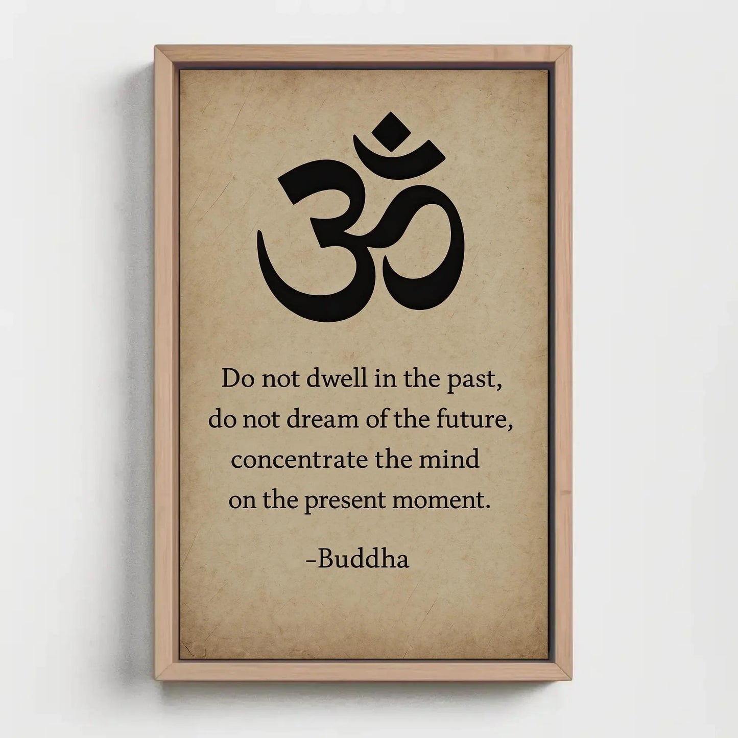 Positive Buddha Life Quote Canvas Print, Extra Large Hindu-Inspired Wall Art, Motivational Yoga Decor Meditation Room, Bedroom, or Studio Wall Art – Canvas Print