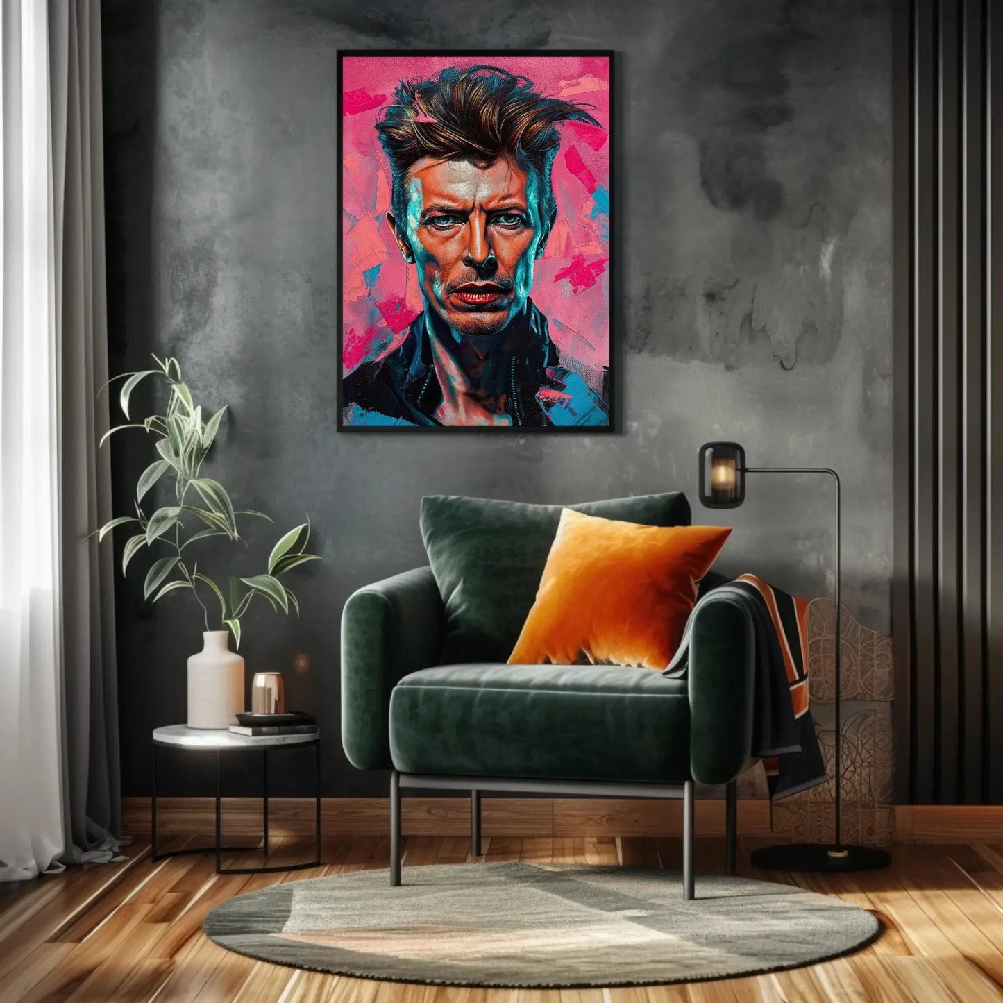 David Bowie portrait Canvas Print, David Bowie Painting, David Bowie Canvas Wall Art, David Bowie Wall Art, Ready to Hang Wall Art – Canvas Print