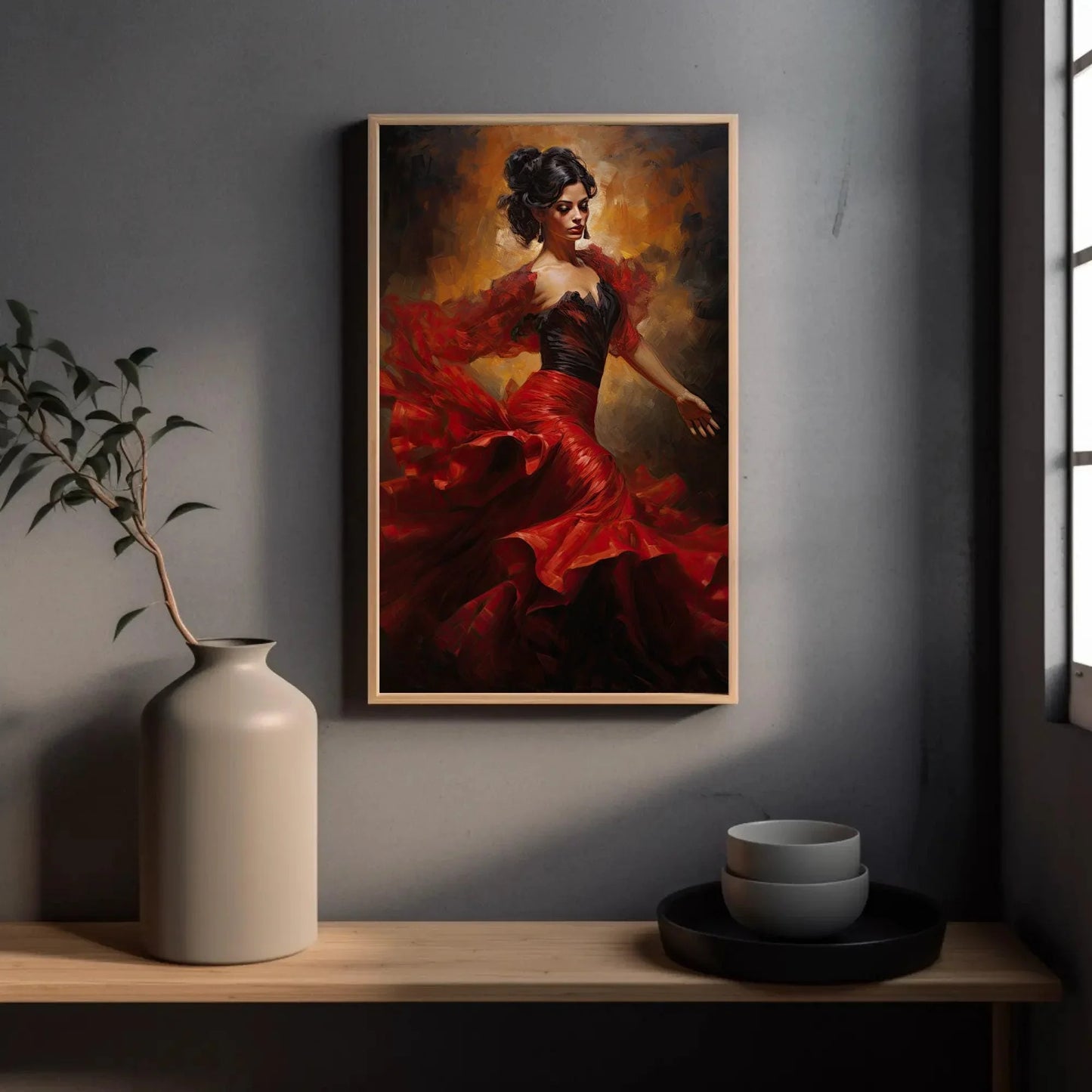 Flamenco Dance Wall Art, Large Canvas Print, Flamenco Poster, Flamenco Painting, Flamenco Print, Spanish Art, Spanish Gift Wall Art – Canvas Print