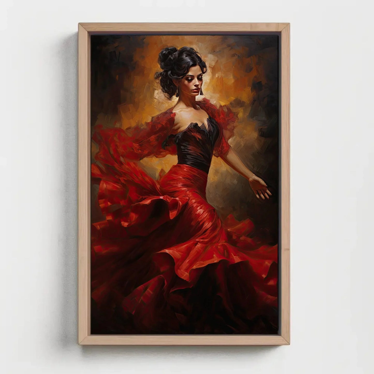 Flamenco Dance Wall Art, Large Canvas Print, Flamenco Poster, Flamenco Painting, Flamenco Print, Spanish Art, Spanish Gift Wall Art – Canvas Print