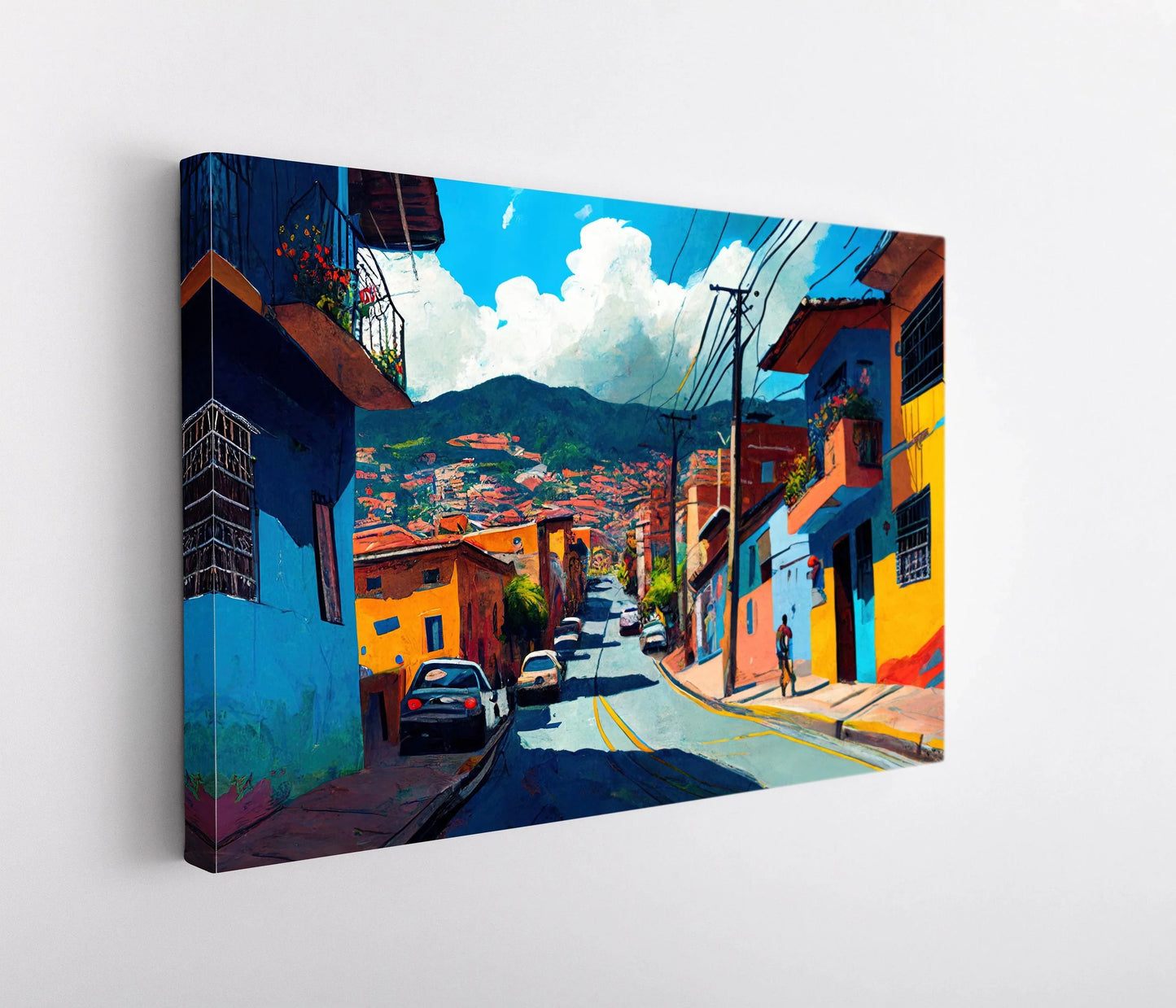 Colombia Art Print - Medellin Colombia Canvas Art - Colombia travel print - Large Wall Art for Colombian Home Decor - Colombia Oil Painting Wall Art – Canvas Print