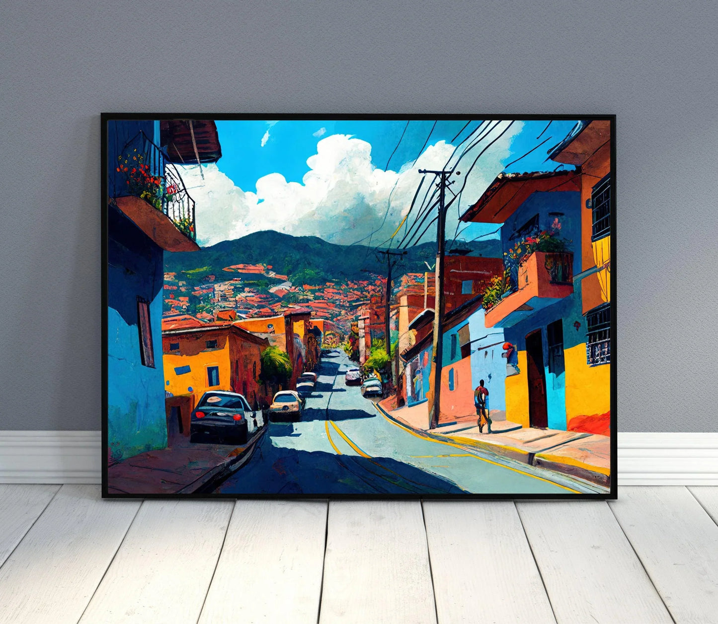 Colombia Art Print - Medellin Colombia Canvas Art - Colombia travel print - Large Wall Art for Colombian Home Decor - Colombia Oil Painting Wall Art – Canvas Print