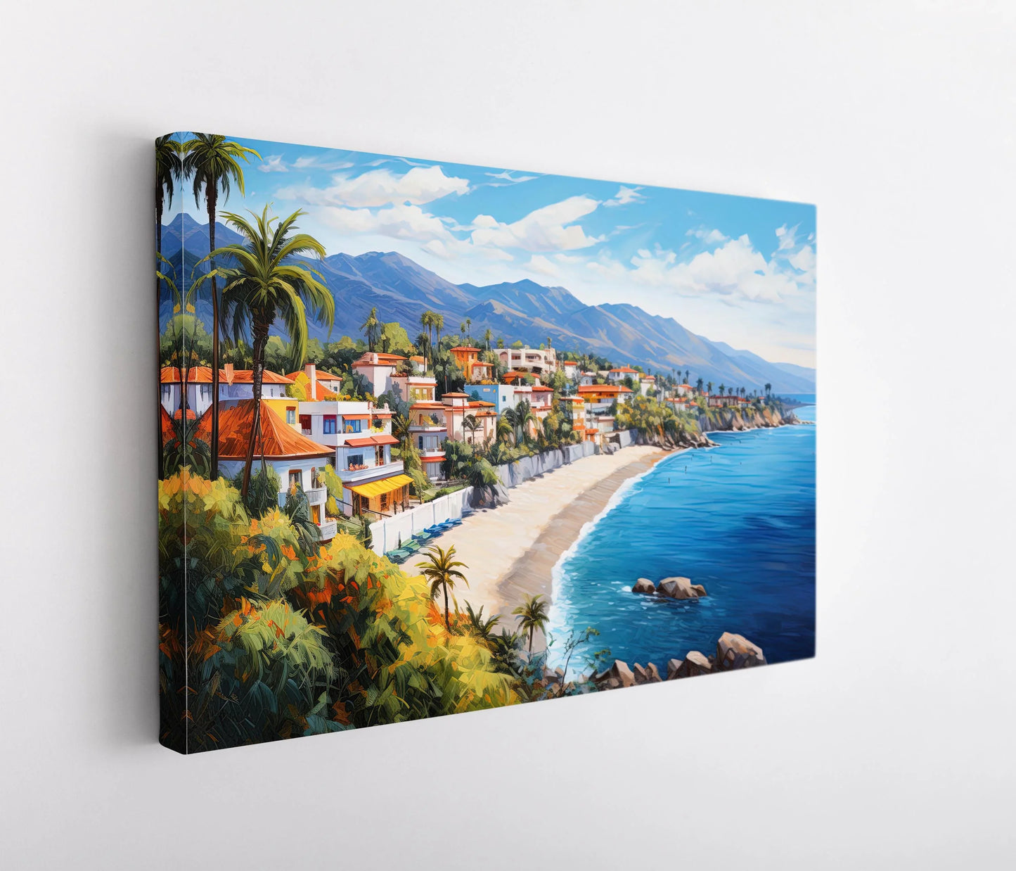 Puerto Vallarta Wall Art, Large Canvas Print, Puerto Vallarta Poster, Puerto Vallarta Painting, Puerto Vallarta art, Mexico Art Mexican Gift Wall Art – Canvas Print
