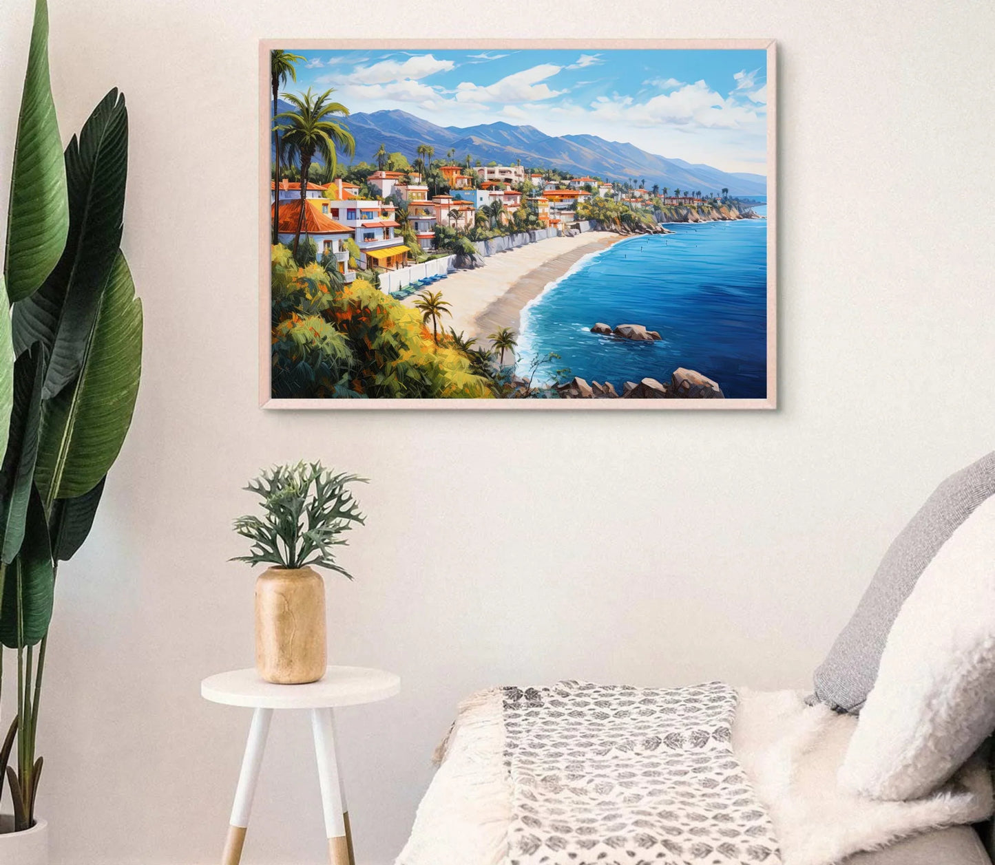 Puerto Vallarta Wall Art, Large Canvas Print, Puerto Vallarta Poster, Puerto Vallarta Painting, Puerto Vallarta art, Mexico Art Mexican Gift Wall Art – Canvas Print
