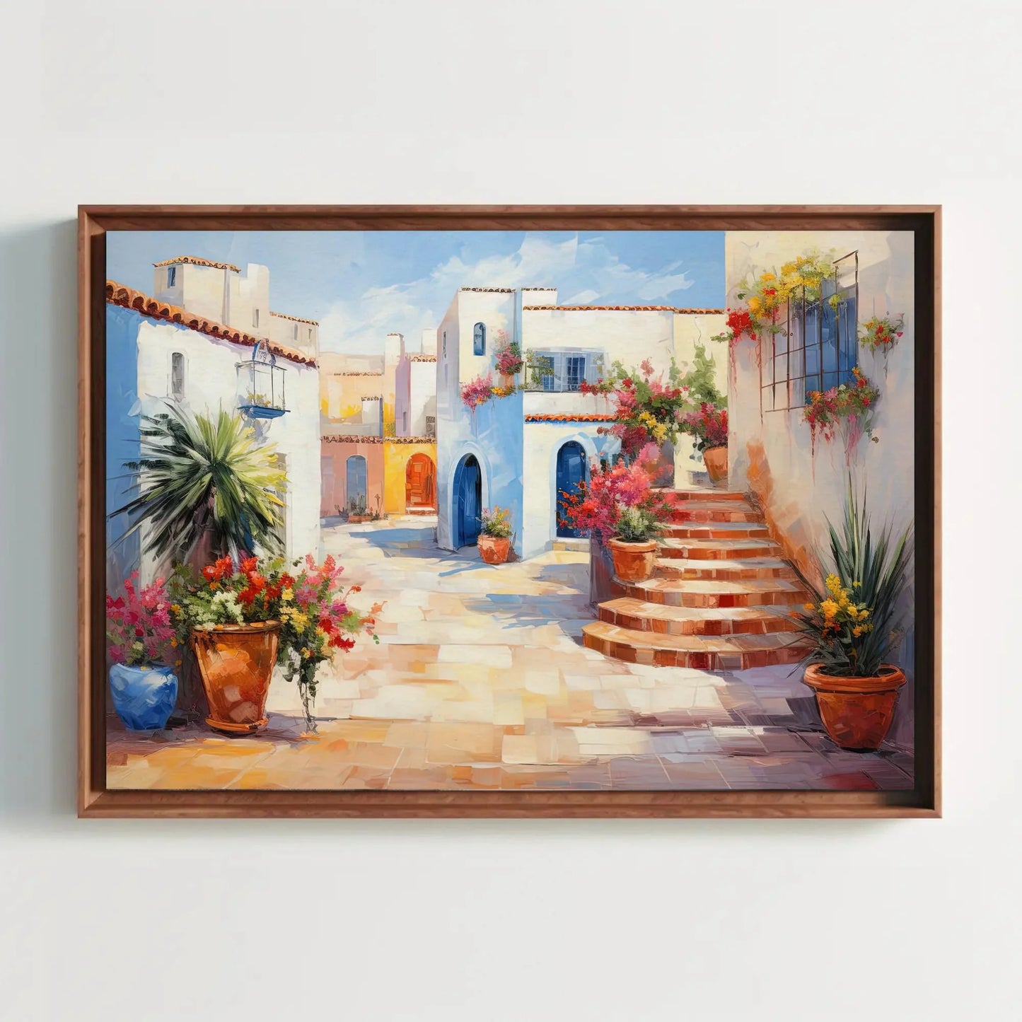 Hermosillo Mexican Beautiful Street Painting, Mexican Living Room Decor, Mexican Home Decor, Mexico Canvas Wall Art, Framed Print Wall Art – Canvas Print