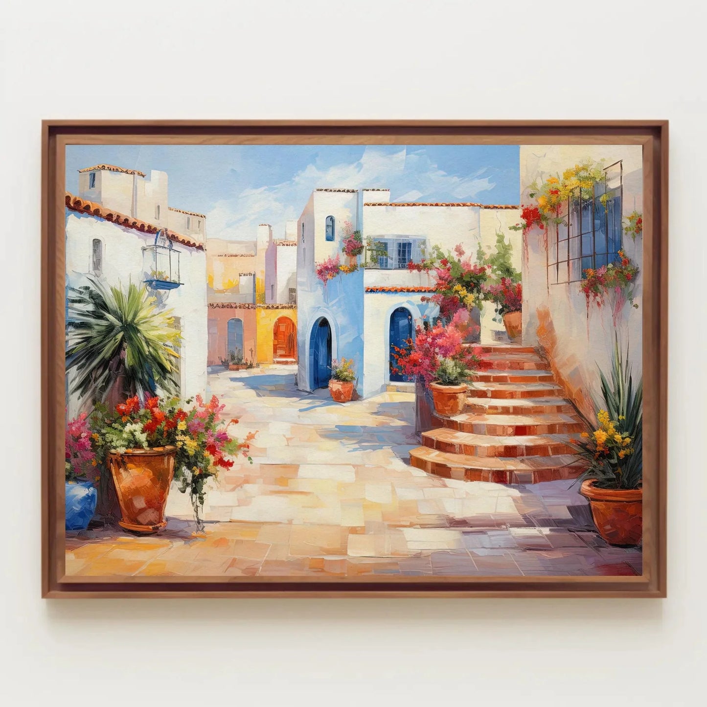 Hermosillo Mexican Beautiful Street Painting, Mexican Living Room Decor, Mexican Home Decor, Mexico Canvas Wall Art, Framed Print Wall Art – Canvas Print