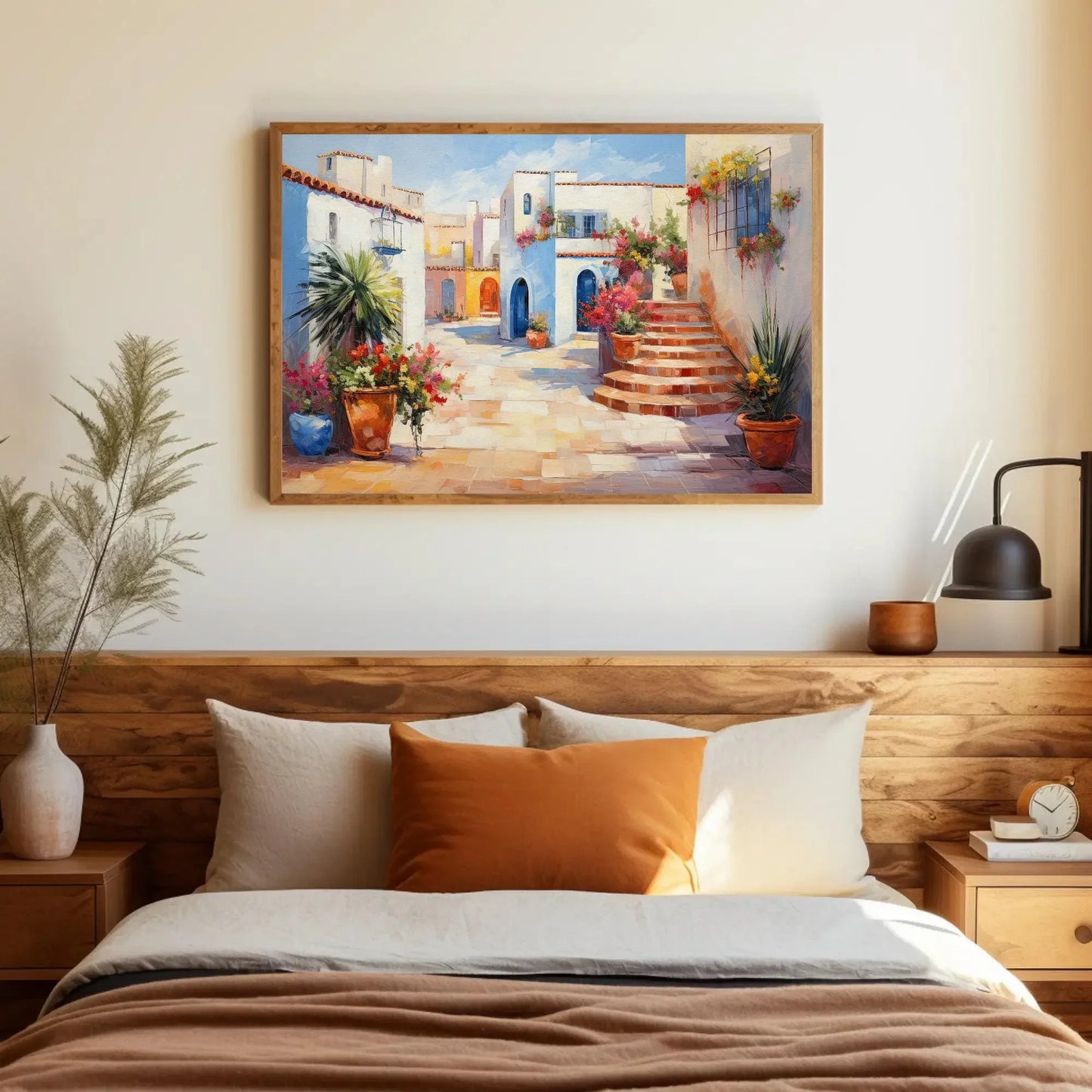 Hermosillo Mexican Beautiful Street Painting, Mexican Living Room Decor, Mexican Home Decor, Mexico Canvas Wall Art, Framed Print Wall Art – Canvas Print