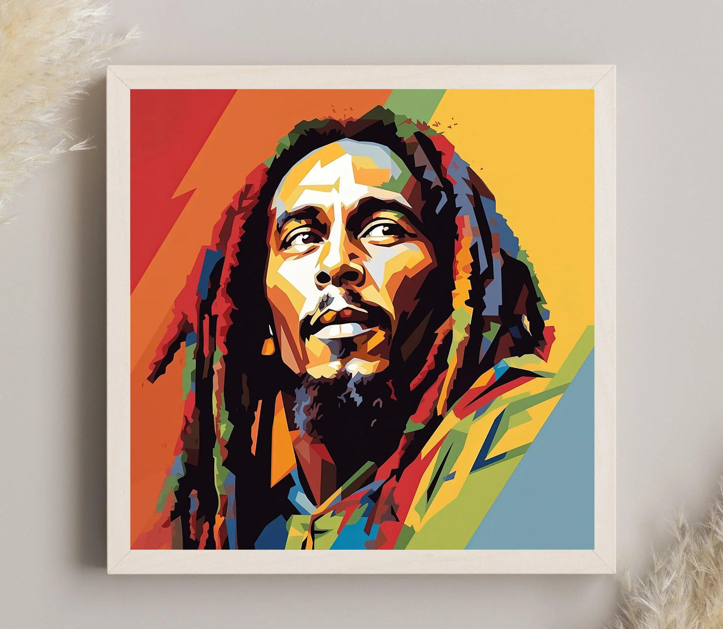Bob Marley Pop Art Canvas, Bob Marley Framed Print, Bob Marley Wall Art, Bob Marley Poster, Modern Art, Ready to Hang, Home Decor Wall Art – Canvas Print