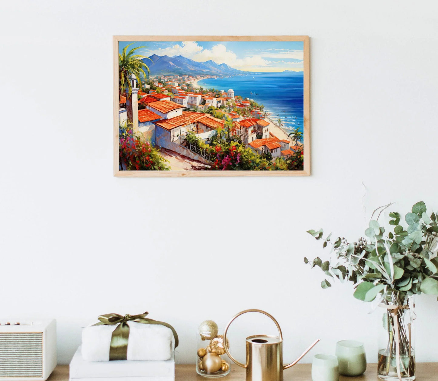 Puerto Vallarta Wall Art, Puerto Vallarta Poster, Mexican Painting, Puerto Vallarta Print, Mexico Travel Art, Mexican Gift, Canvas Print Wall Art – Canvas Print