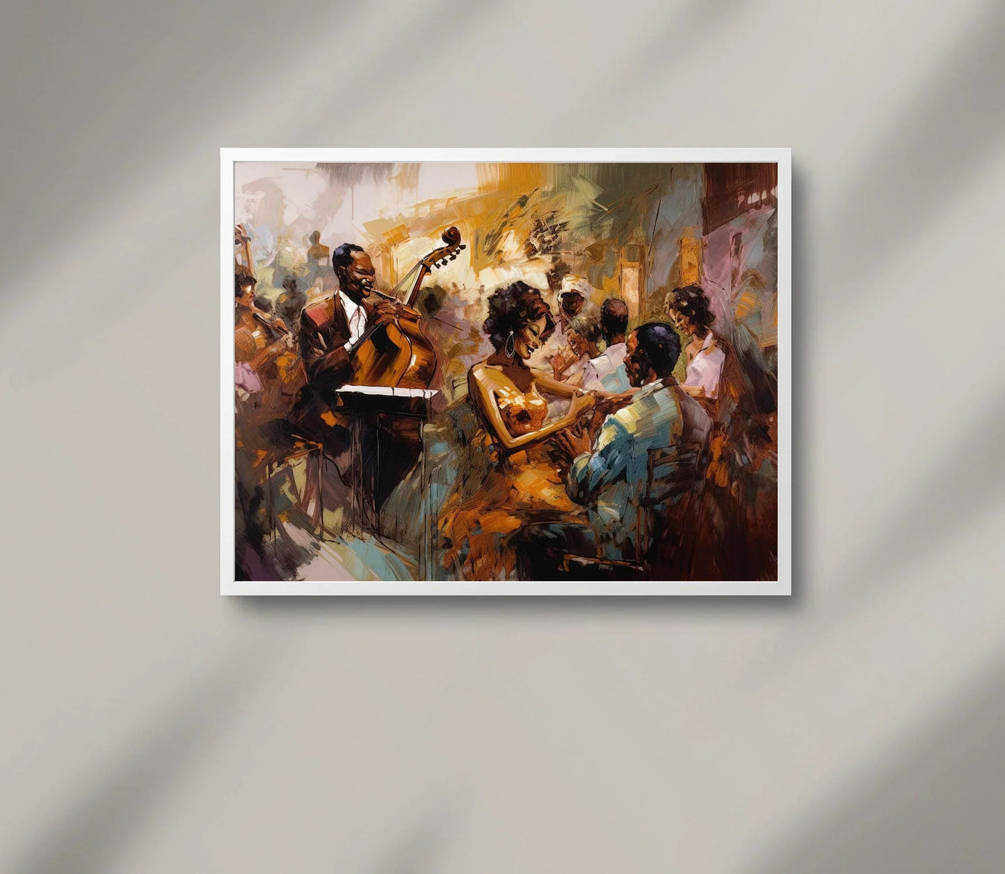 Abstract Painting - African Wall Art - African Women Art - Jazz Canvas Art - Framed Canvas - Black Art - African American Art, Abstract Art Wall Art – Canvas Print