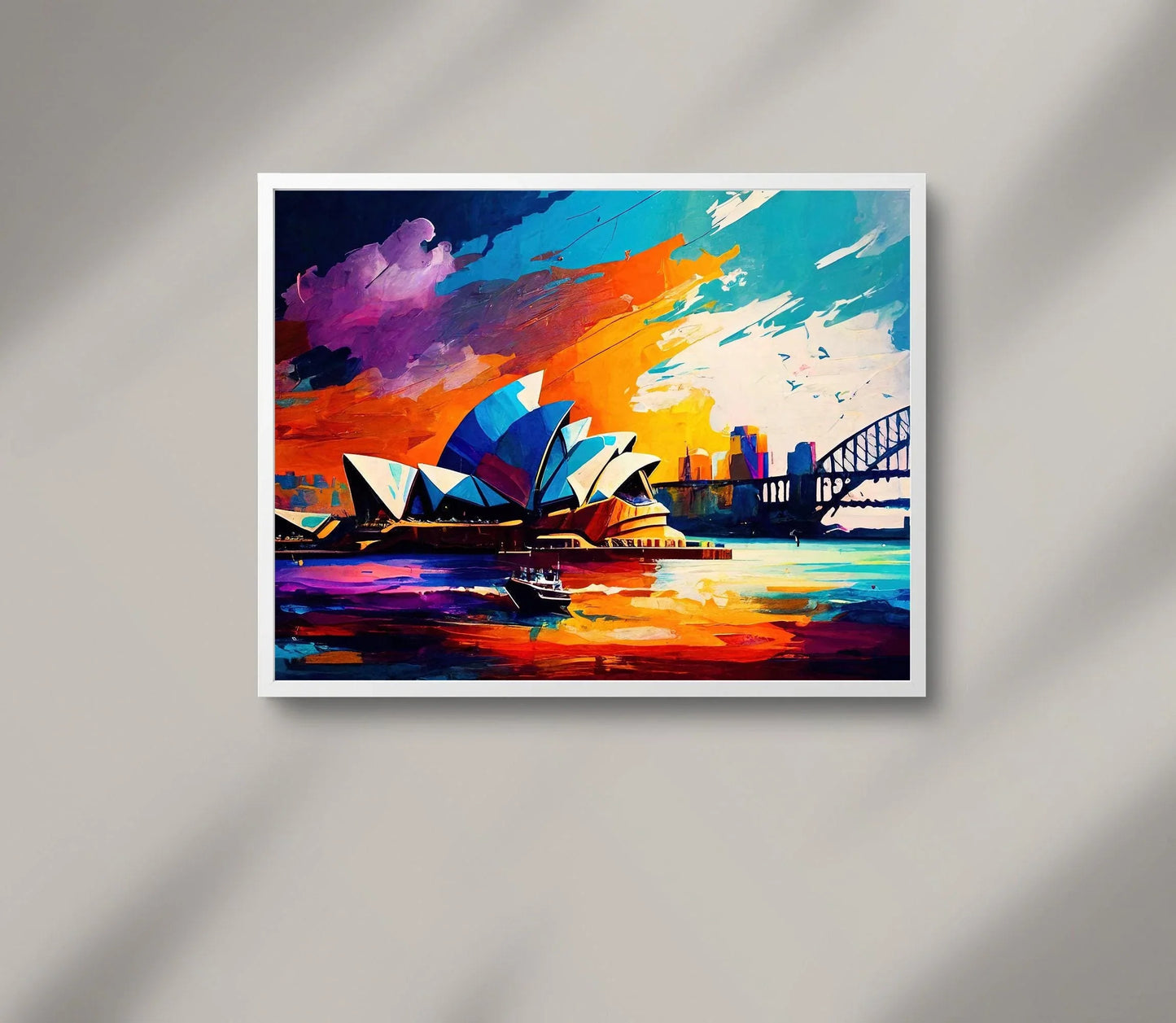 Sydney Print, Sydney Skyline, Oil Painting Canvas Wall Art, Sydney travel print, Sydney painting, Opera House Poster, Sydney Wall Art Wall Art – Canvas Print